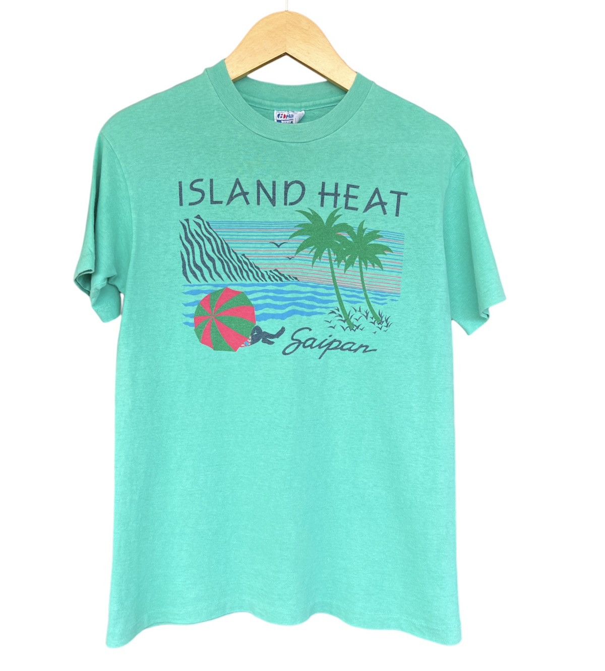 image of Hanes x Hawaiian Shirt Tshirt Vintage Hawaian in Blue, Men's (Size Medium)