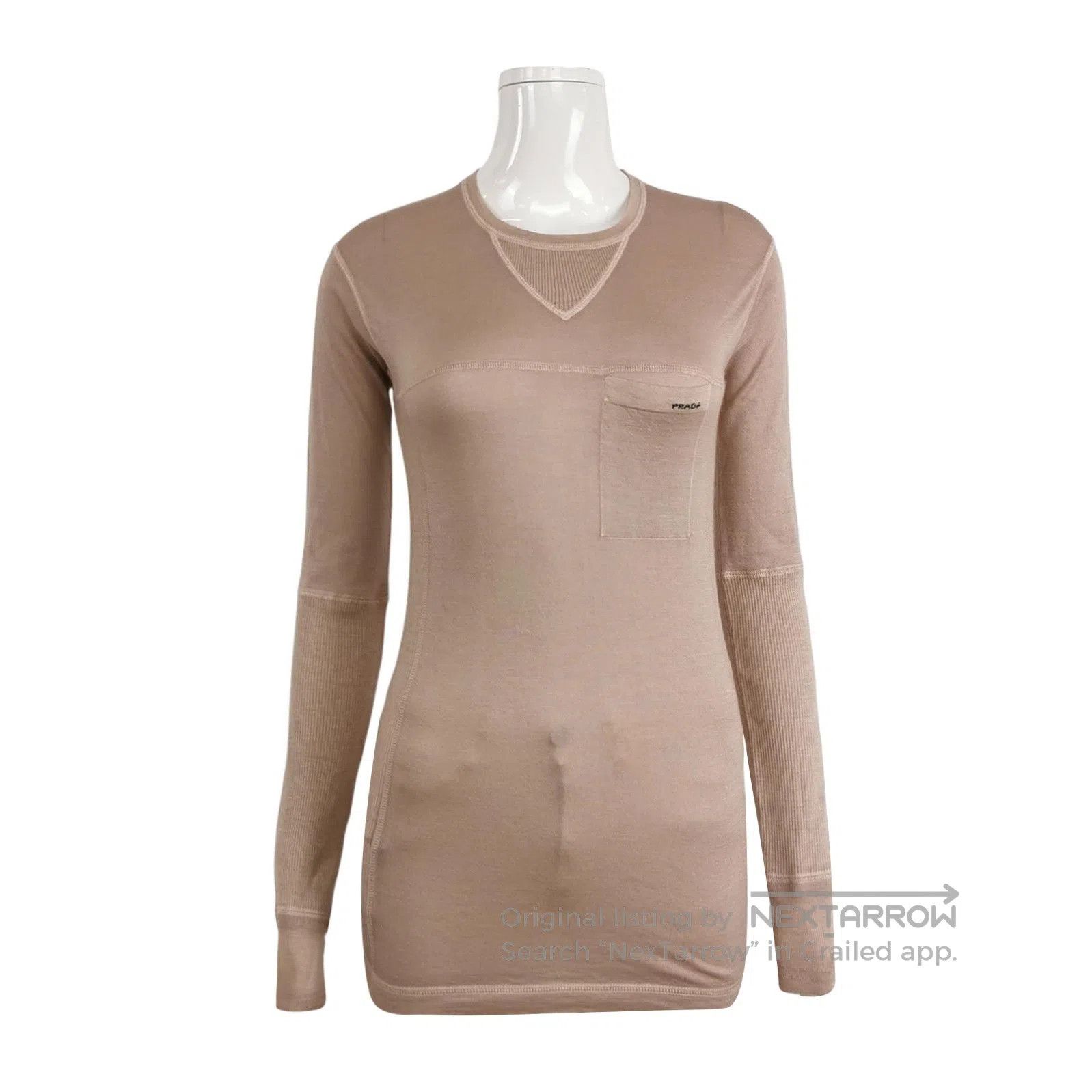 Prada Prada Cashmere Logo Long Sleeve Knit Top . Size M / US 6-8 / IT 42-44 - 1 Thumbnail