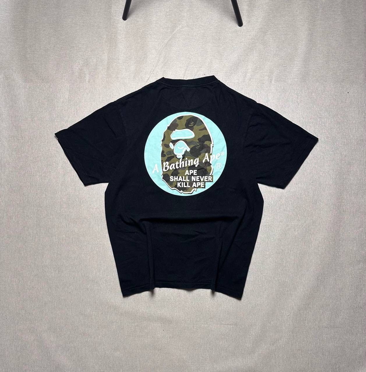Bape BAPE Ape Shall Never Kill Ape Ape Head Tee Black Size US L / EU 52-54 / 3 - 1 Thumbnail