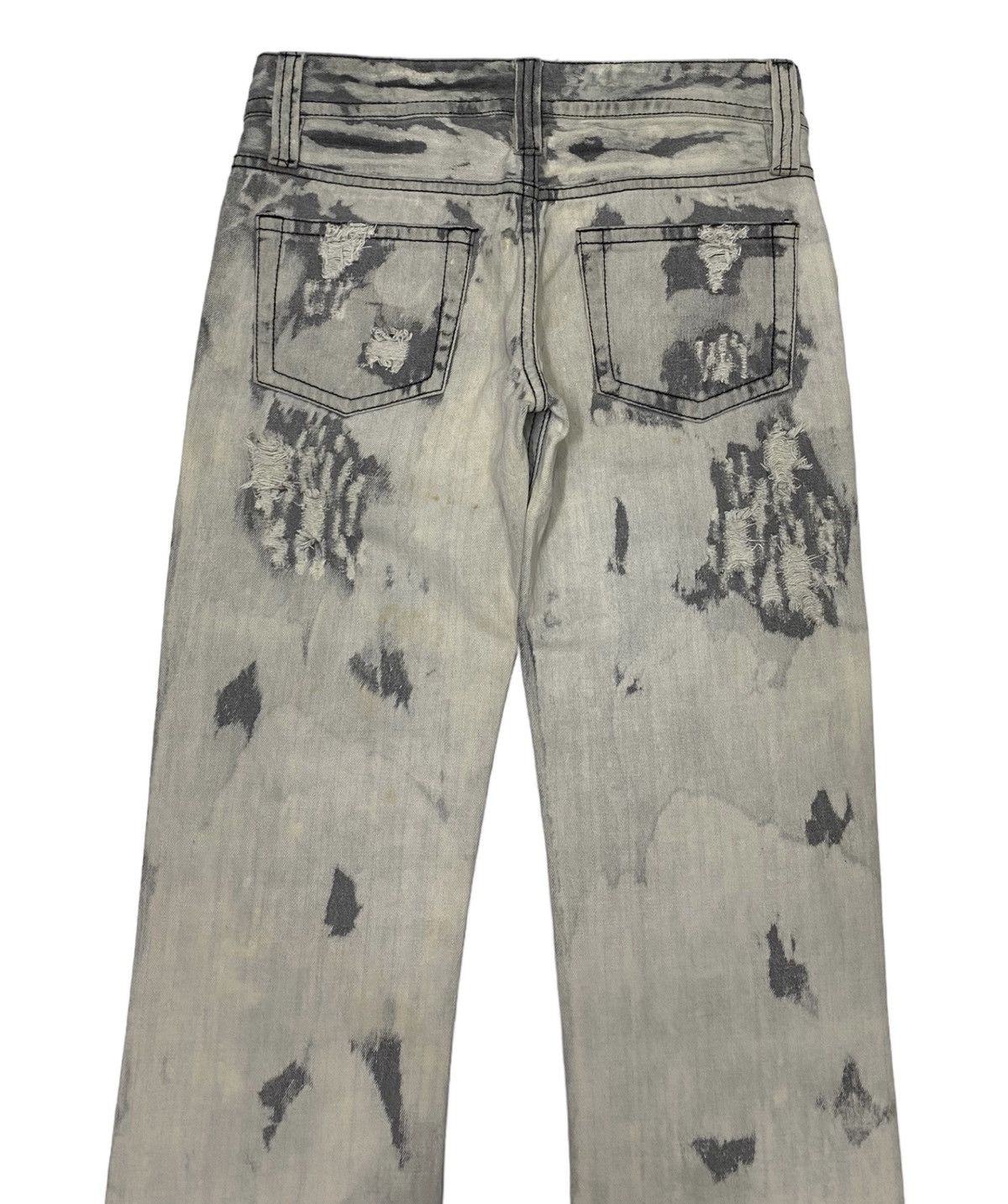 If Six Was Nine × Le Grande Bleu (L.G.B.) 🔥RARE CALM DISTRESSED DENIM JEANS TORNADO MART STYLE Size US 30 / EU 46 - 4 Thumbnail