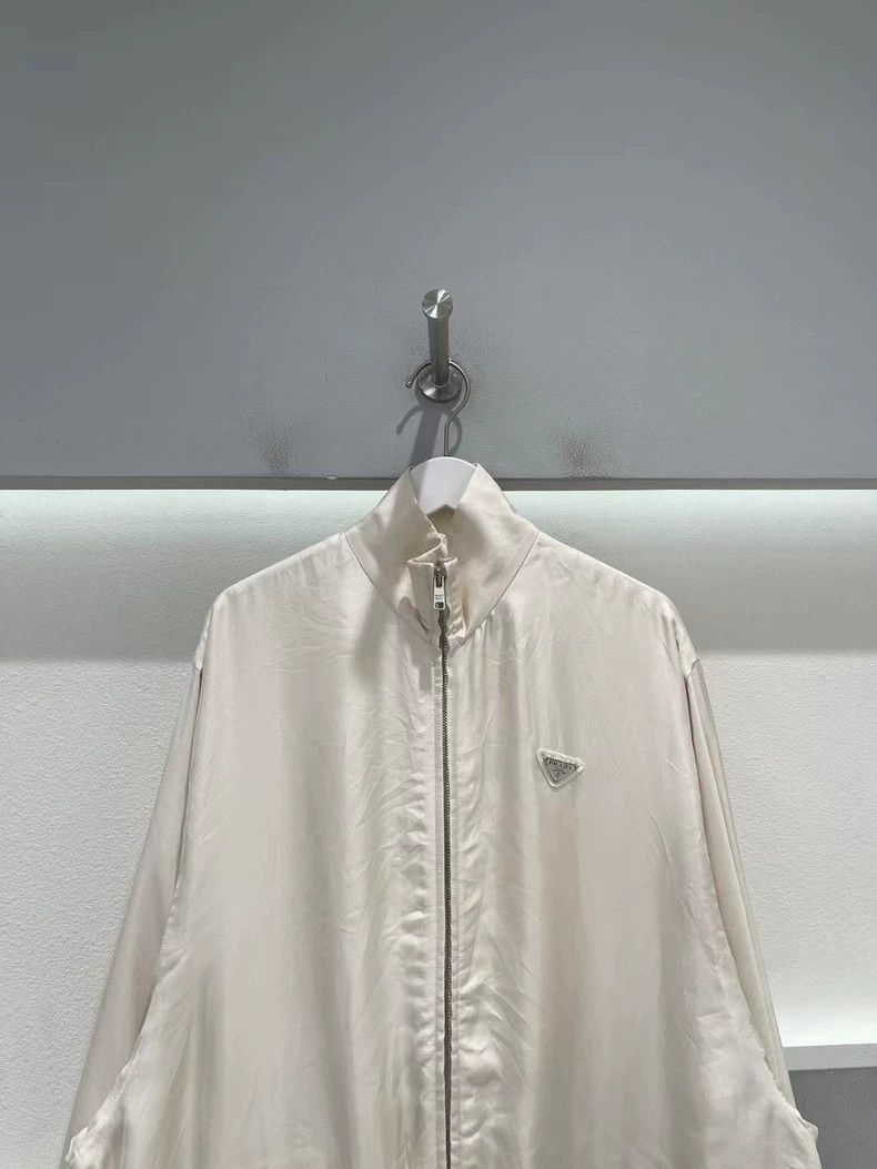 Prada Prada Iron triangle silk zipper jacket 2501-Nextarrow Size US XS / EU 42 / 0 - 3 Thumbnail