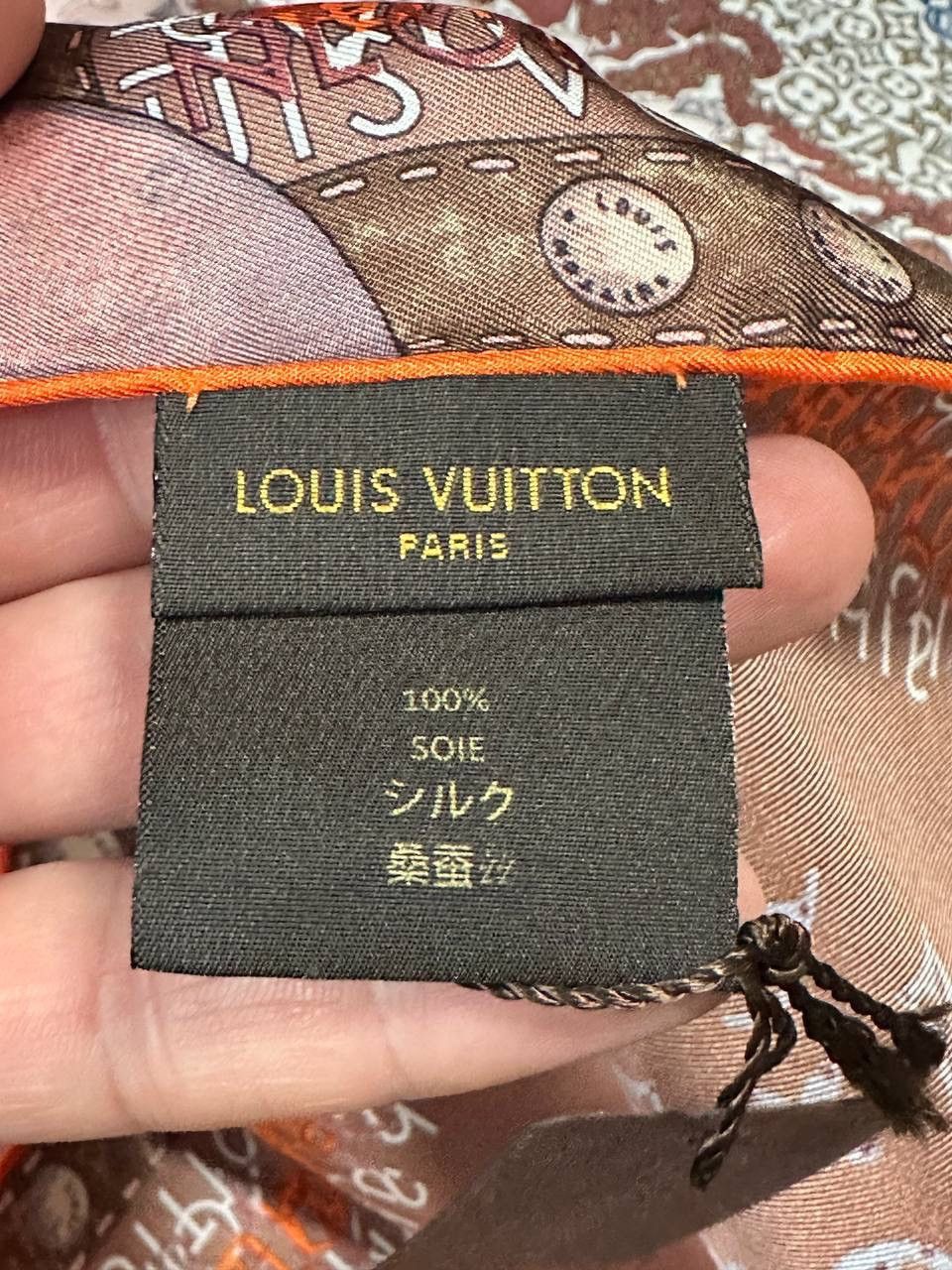 Louis Vuitton Louis Vuitton Scarf Silk Monogram Print Map logo New Auth Size ONE SIZE - 20 Thumbnail