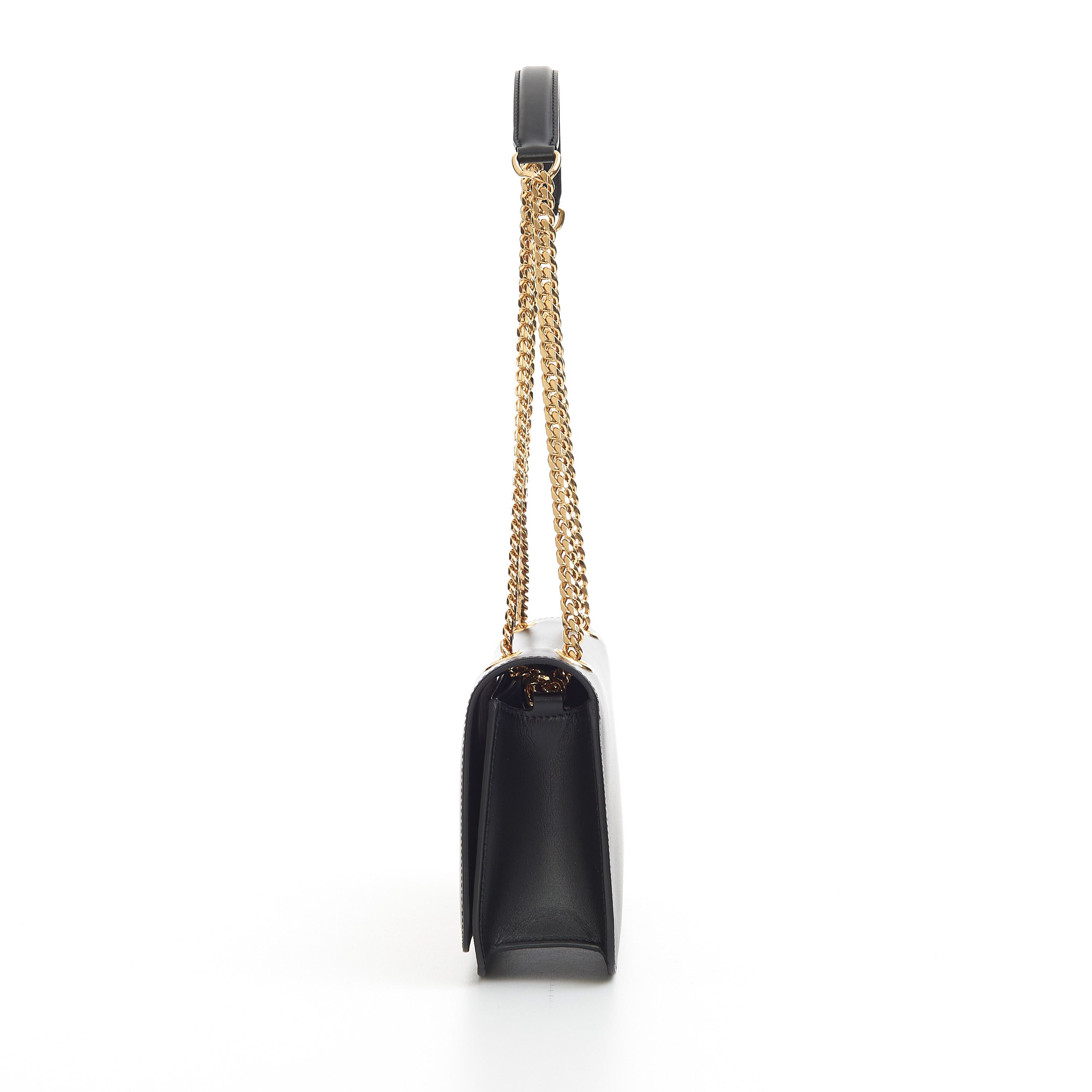Celine Medium Bag Triomphe Frame In Black Shiny Calfskin Size ONE SIZE - 3 Thumbnail