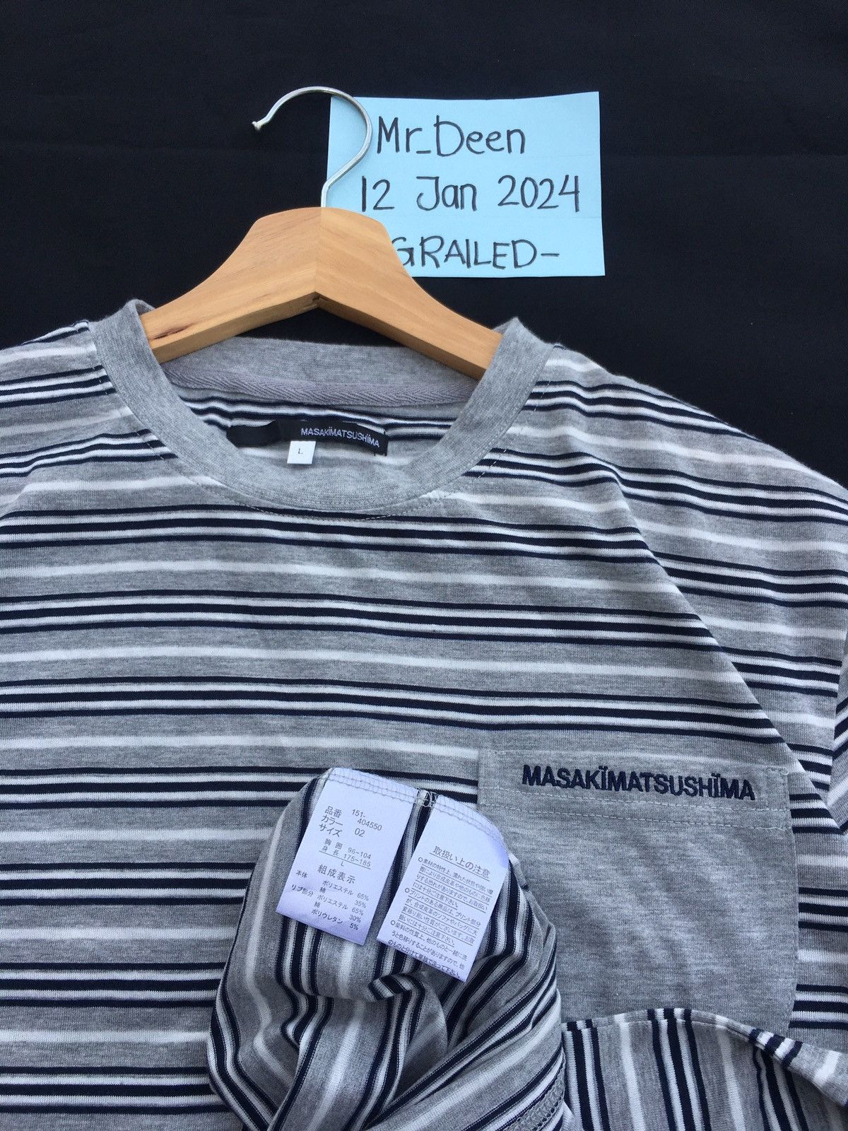 Masaki Matsushima Rare Vintage Masaki Matsushima Stripes Tshirt Size US L / EU 52-54 / 3 - 14 Thumbnail