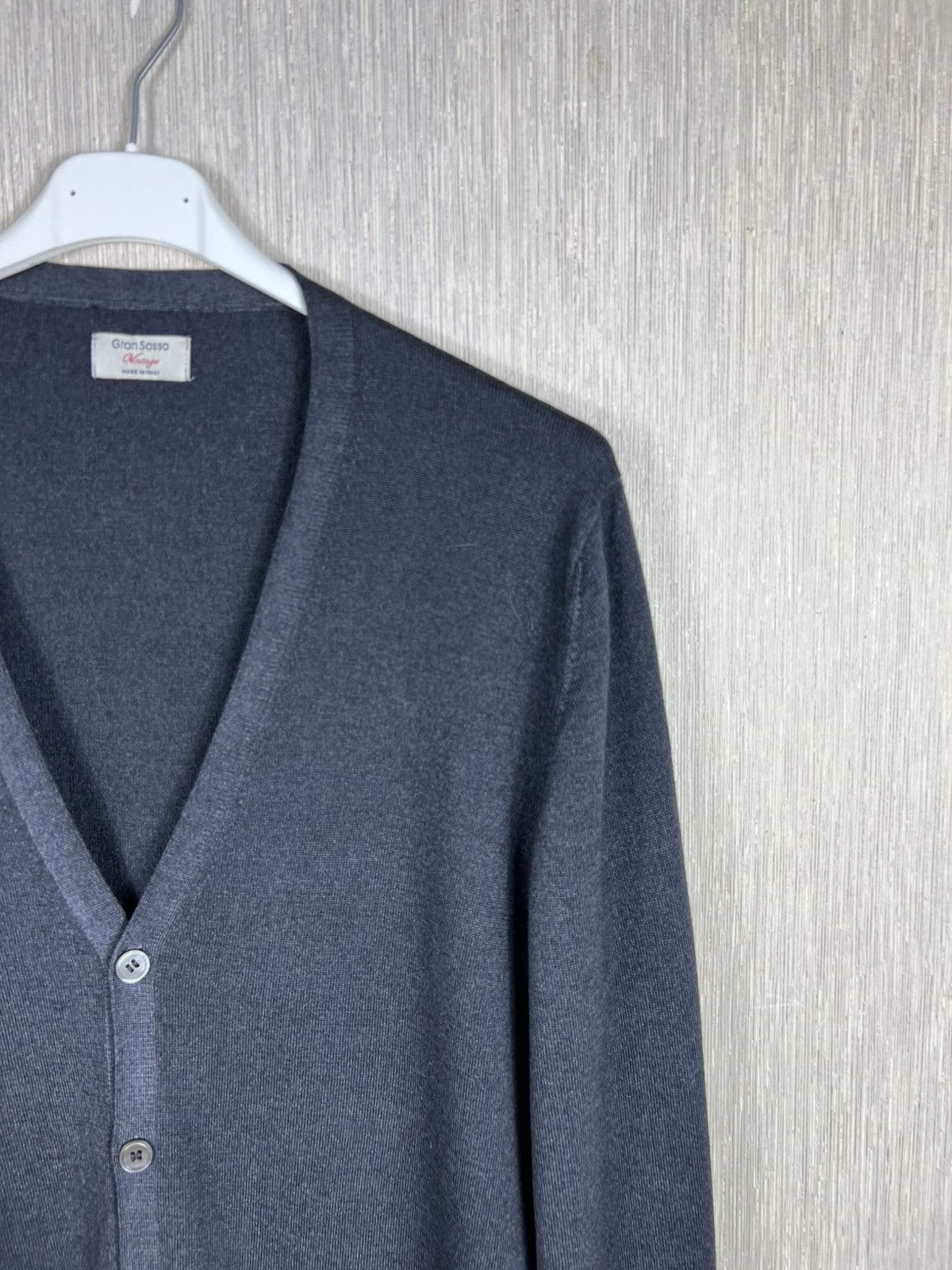 Gran Sasso Gran Sasso vintage style washed grey wool cardigan sweater Size US L / EU 52-54 / 3 - 3 Thumbnail