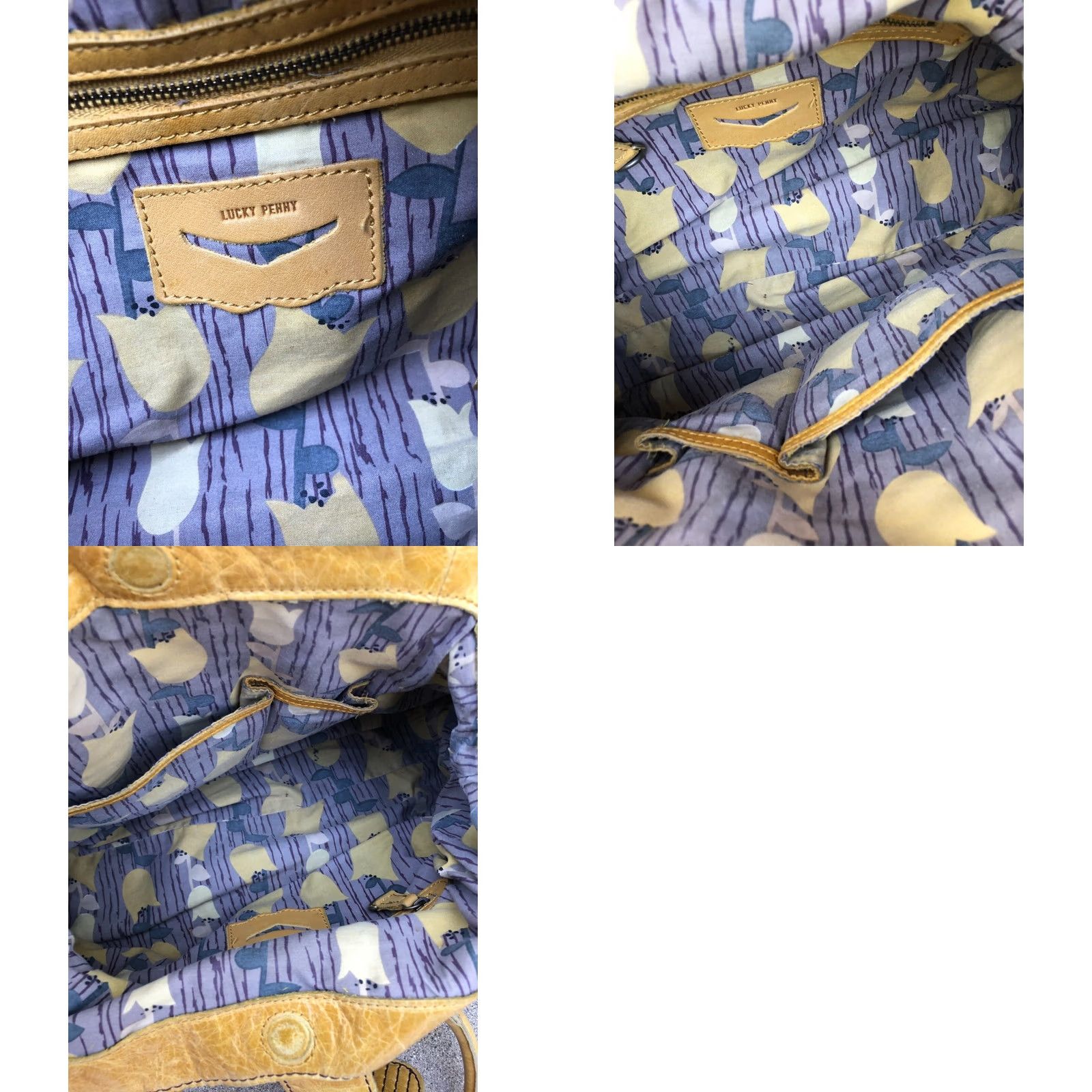 Anthropologie LUCKY PENNY ANTHROPOLOGIE Hobo Slouch Purse Women's Hand Bag Shoulder Yellow Bag Medium Yellow Satchel/Top Handle Bag Leather 15 W x 11 H x 5 D Womens Size ONE SIZE - 8 Thumbnail