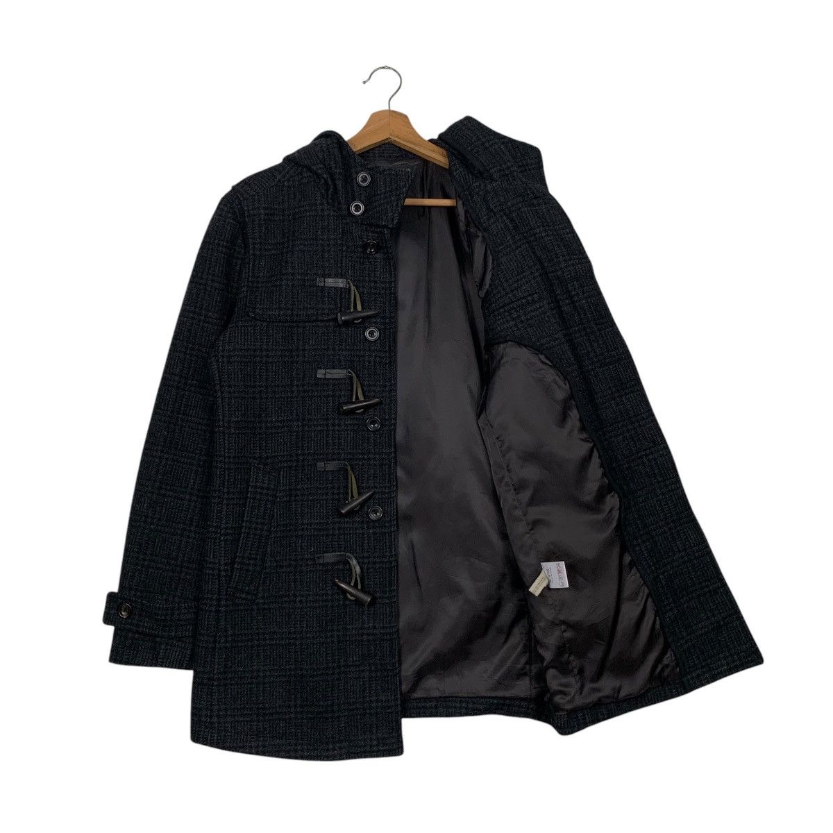 Schlussel SCHLUSSEL Checked Wool Duffle Coat Jacket #2439-C109 Size US S / EU 44-46 / 1 - 10 Thumbnail
