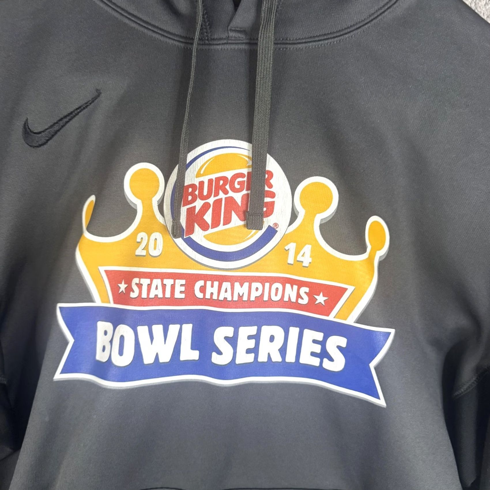 Nike Nike Therma-FIT Hoodie Mens XL Gray Burger King Bowl Fleece Pullover Sweatshirt Size US XL / EU 56 / 4 - 6 Thumbnail