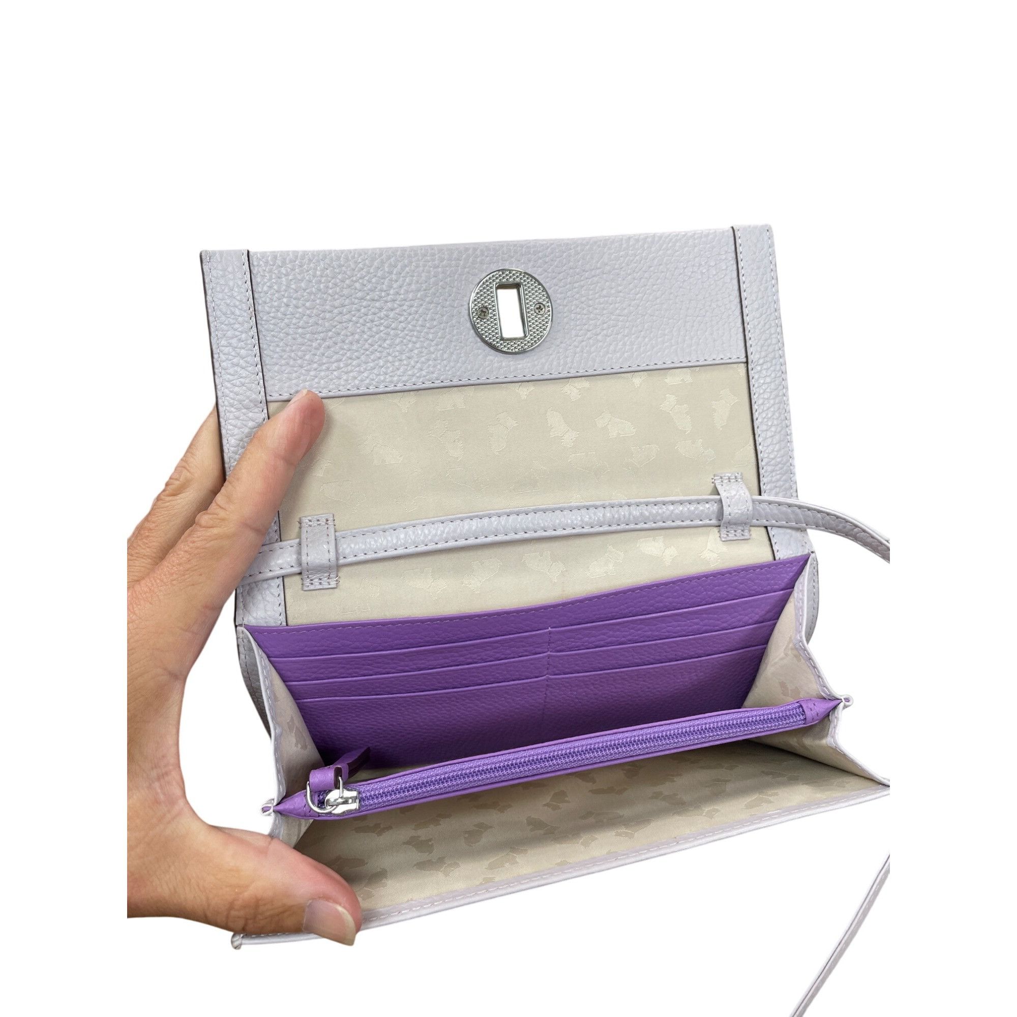 Other Radley London Womens Gray Leather Wallet Crossbody Bag SKU 8 Size ONE SIZE - 4 Thumbnail