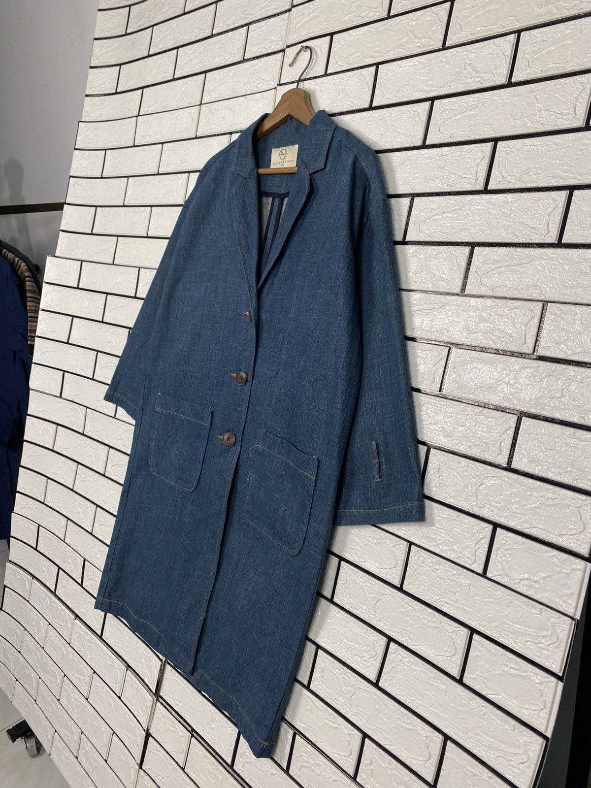 Indigo 🔥VINTAGE DENIM INDIGO CHORE JACKET NEW YORK STORY Size US M / EU 48-50 / 2 - 2 Thumbnail