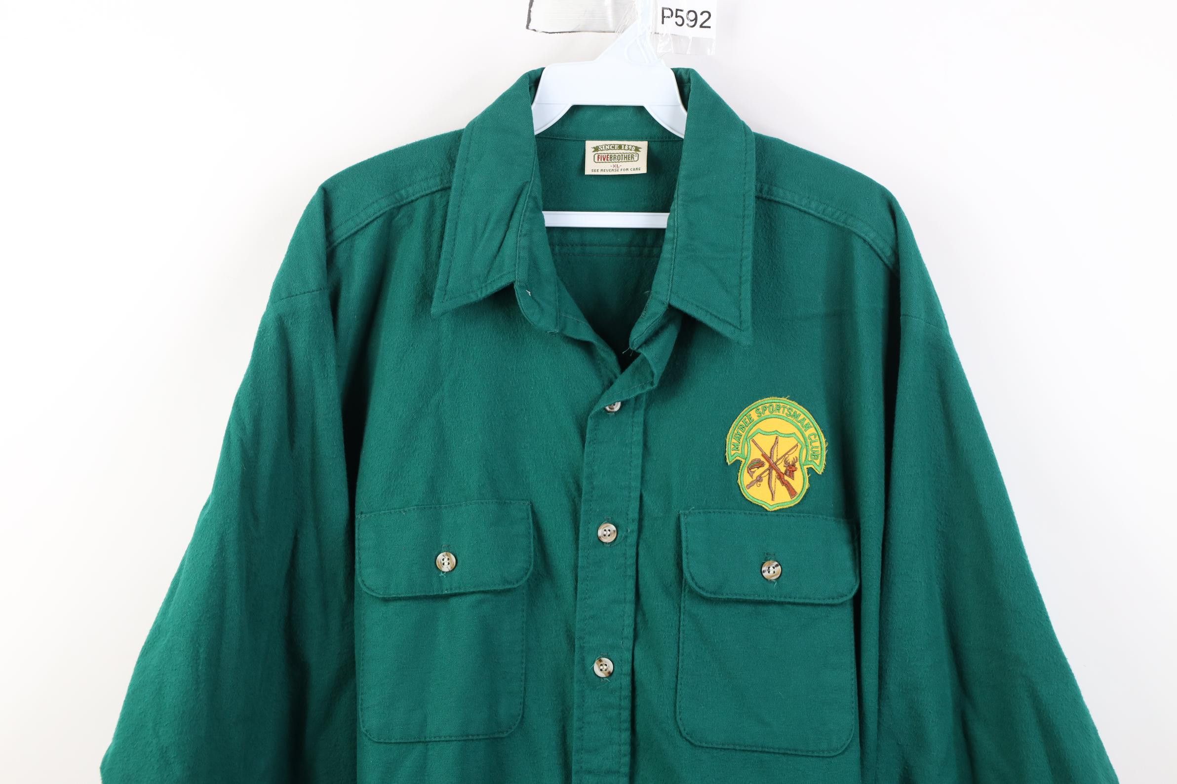 FiveBrother Vintage 90s Five Brother Sportsman Club Chamois Button Shirt Size US XL / EU 56 / 4 - 2 Thumbnail