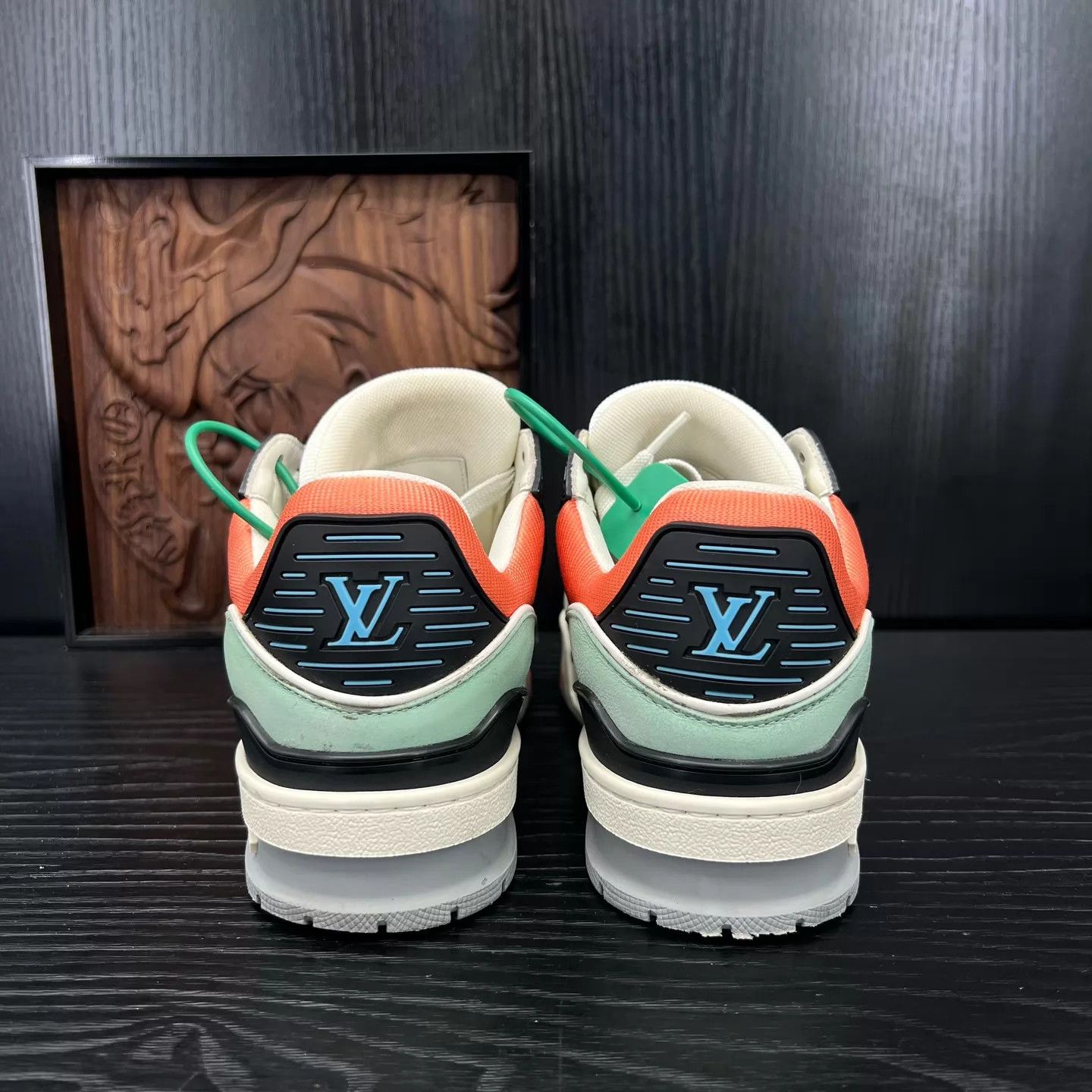 Louis Vuitton LV Trainer Pink Green Black 36 Size US 5.5 / IT 35.5 - 4 Thumbnail