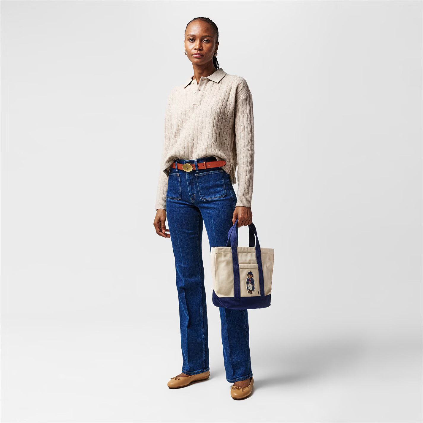 Polo Ralph Lauren o1g2r1mq0925 Long Sleeve Polo Shirt in Tuscan Beige Size L / US 10 / IT 46 - 2 Thumbnail