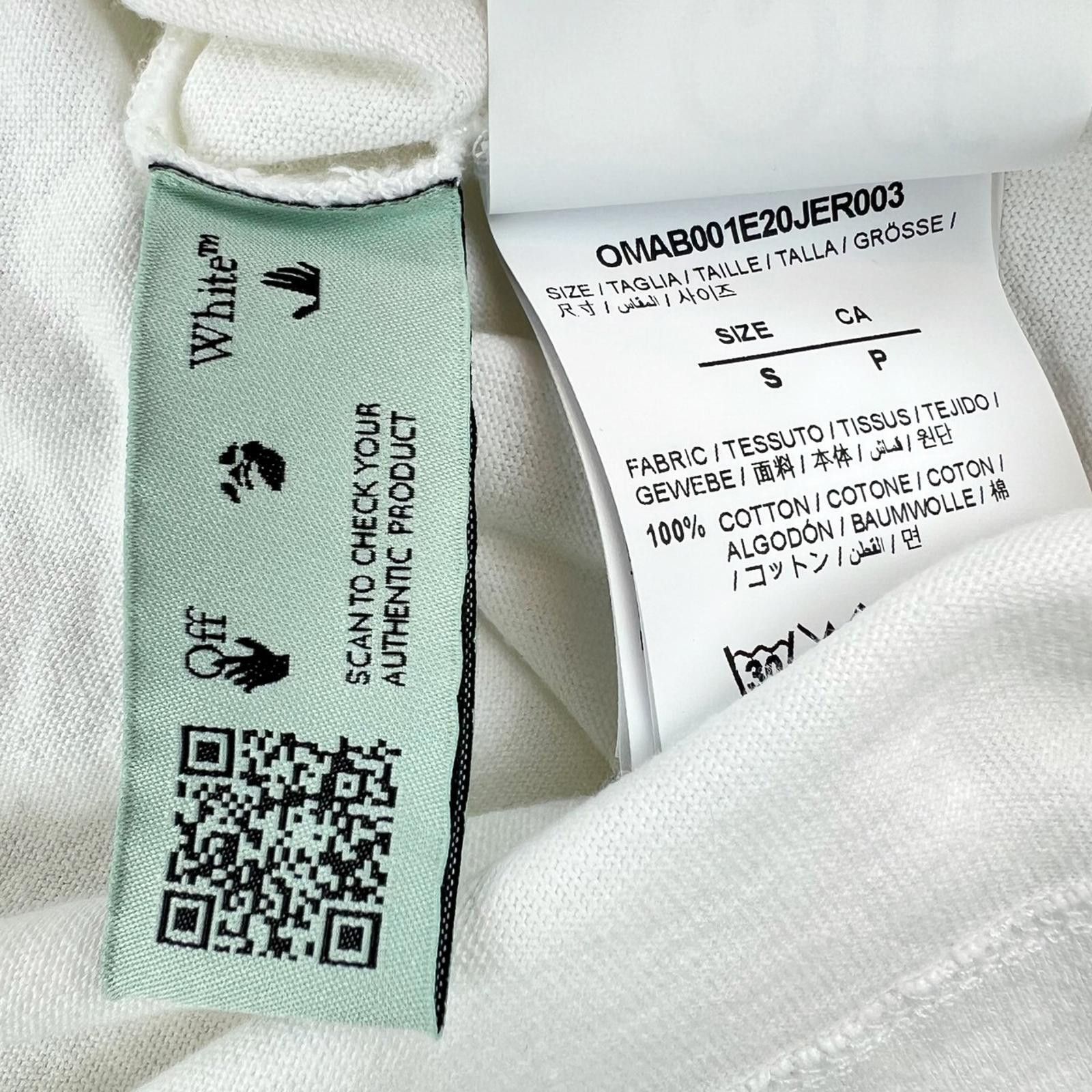 Off-White Off-White Pink Marker Arrows White Long Sleeve T Shirt Size US S / EU 44-46 / 1 - 5 Thumbnail