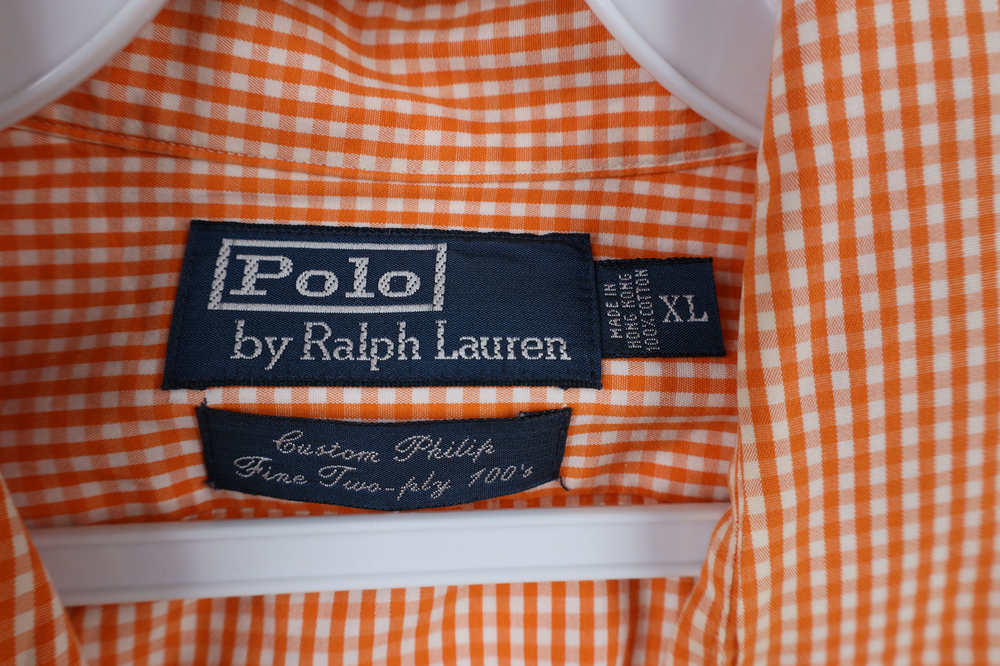Ralph Lauren × Vintage Vintage 90s Ralph Lauren Cotton Gingham Plaid Button Shirt Size US XL / EU 56 / 4 - 5 Thumbnail