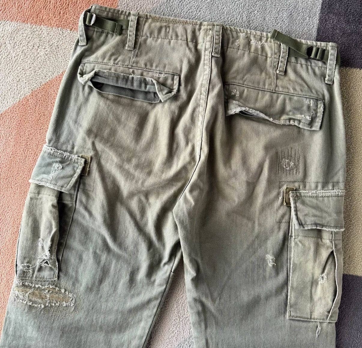 Denim & Supply Ralph Lauren Ralph Lauren Denim Supply Patch Distressed Cargo Pants K22 Size 26" / US 2 / IT 38 - 5 Thumbnail
