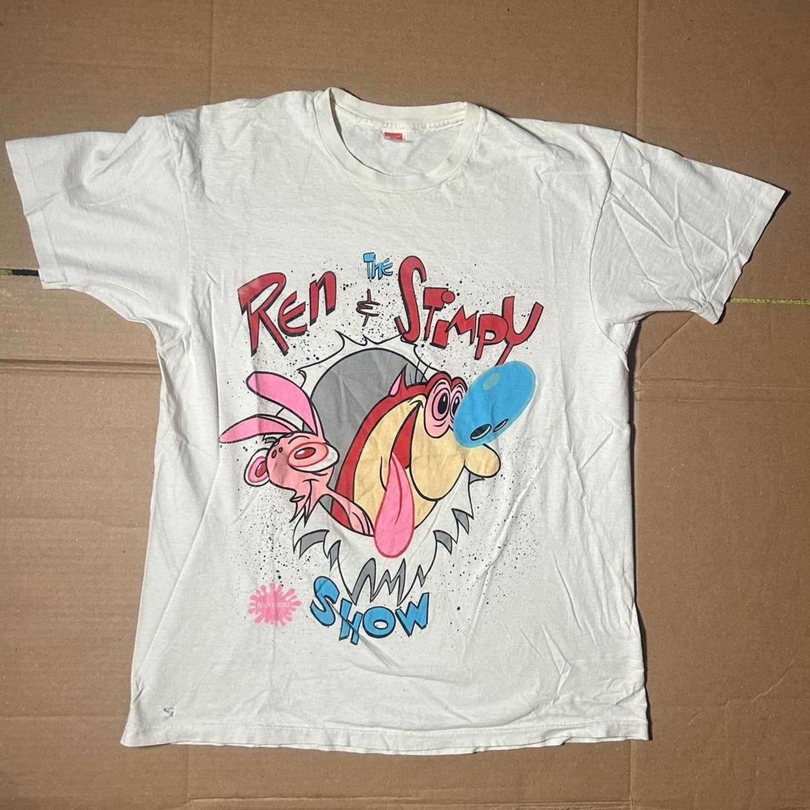 Nickelodeon 80s ren and stimpy tee shirt Size US XL / EU 56 / 4 - 1 Thumbnail