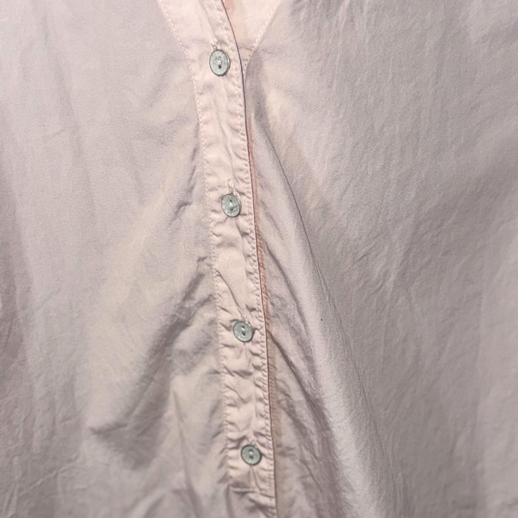 Rag & Bone VINTAGE Rag & Bone Shirt Womens Medium Pink V-Neck Button Front Long Sleeve Made in USA Size M / US 6-8 / IT 42-44 - 5 Thumbnail