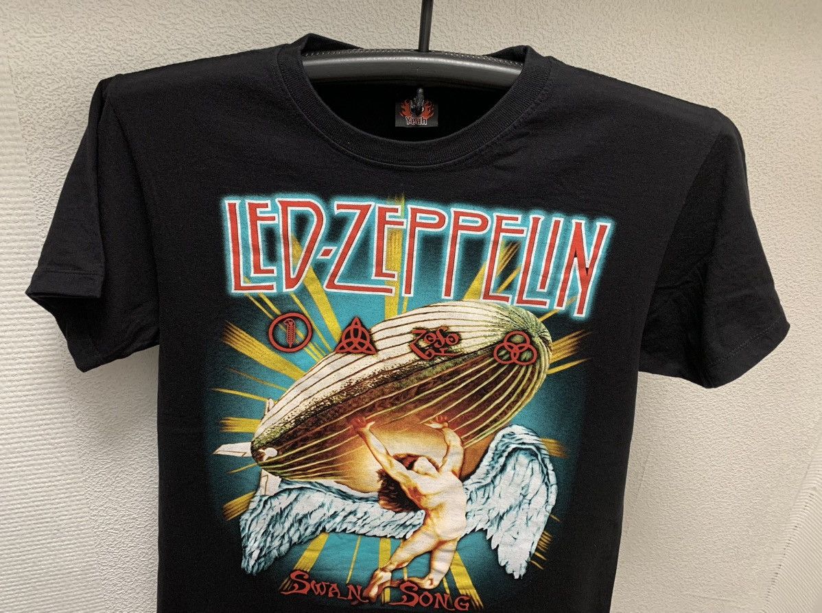 Led Zeppelin Led Zeppelin swan song vintage rock band t-shirt 1990th M Size US M / EU 48-50 / 2 - 2 Thumbnail
