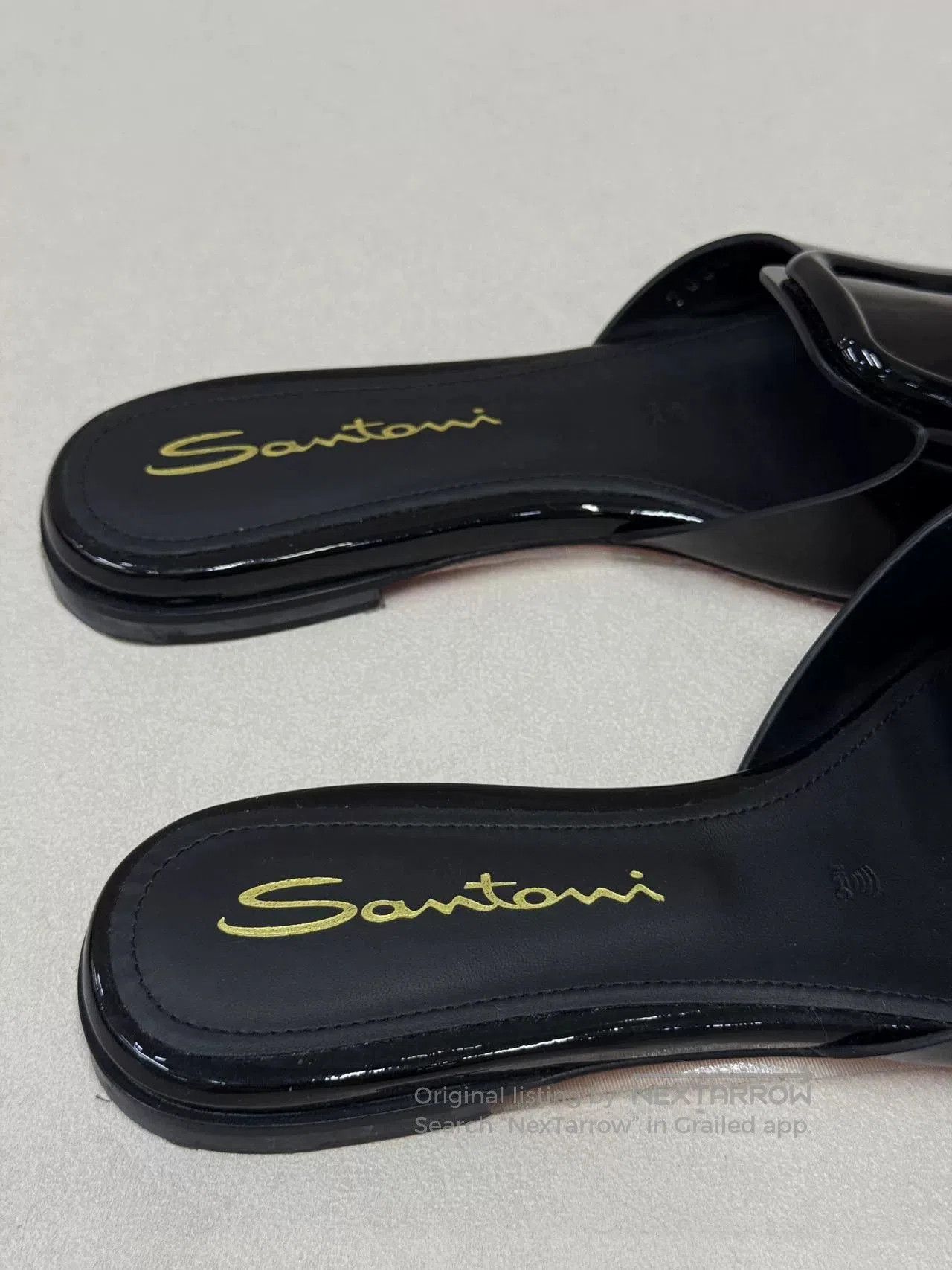 Santoni Santoni Women's Patent Leather Sandals. Size US 5 / IT 35 - 3 Thumbnail