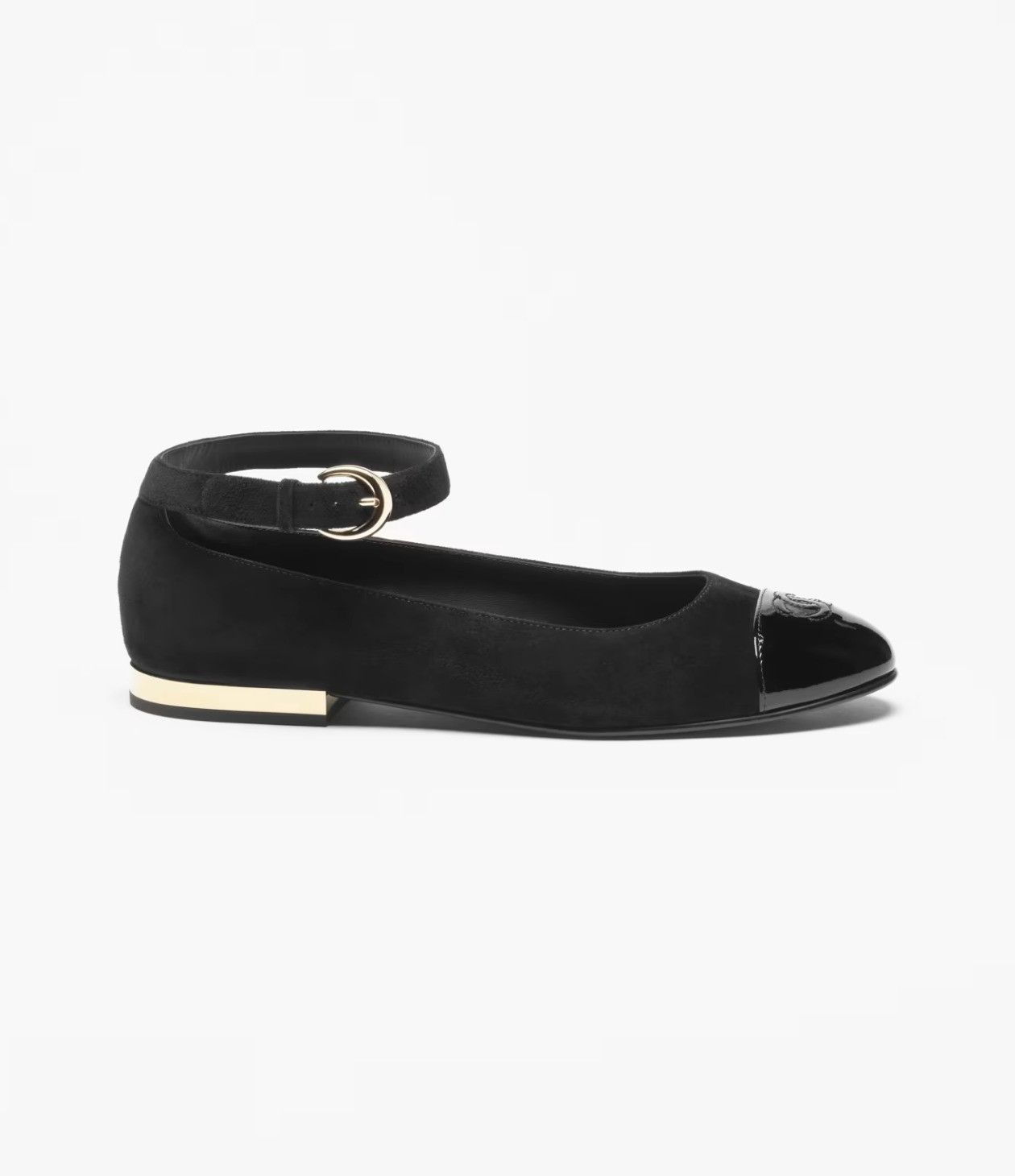 Chanel 24K Patent CC Mary Jane Ankle Strap Ballerina Ballet Flat 40 Size US 10 / IT 40 - 1 Thumbnail