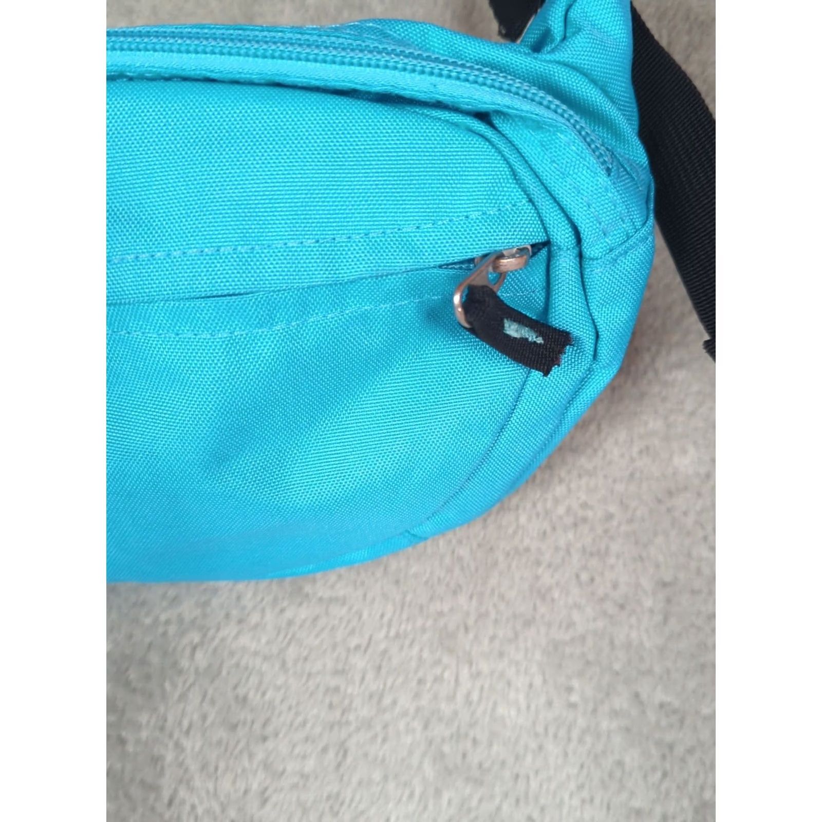 Jansport JanSport Aqua Blue Waist Fanny Pack Bag Crossbody Zip Pocket Adjustable Strap OS Unisex Adults Small Matte Nylon Lining 90s Outdoor Sports Size ONE SIZE - 3 Thumbnail