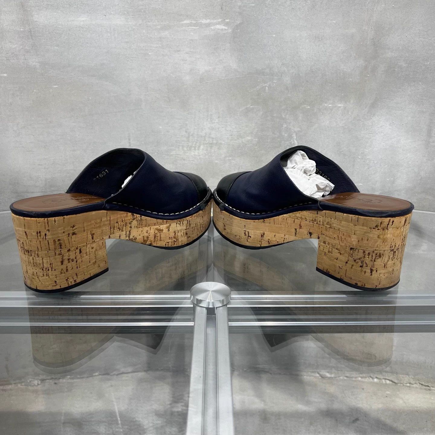 Chanel Chanel blue thick sole sandals EU 37.5 Size US 6.5 / IT 36.5 - 5 Thumbnail