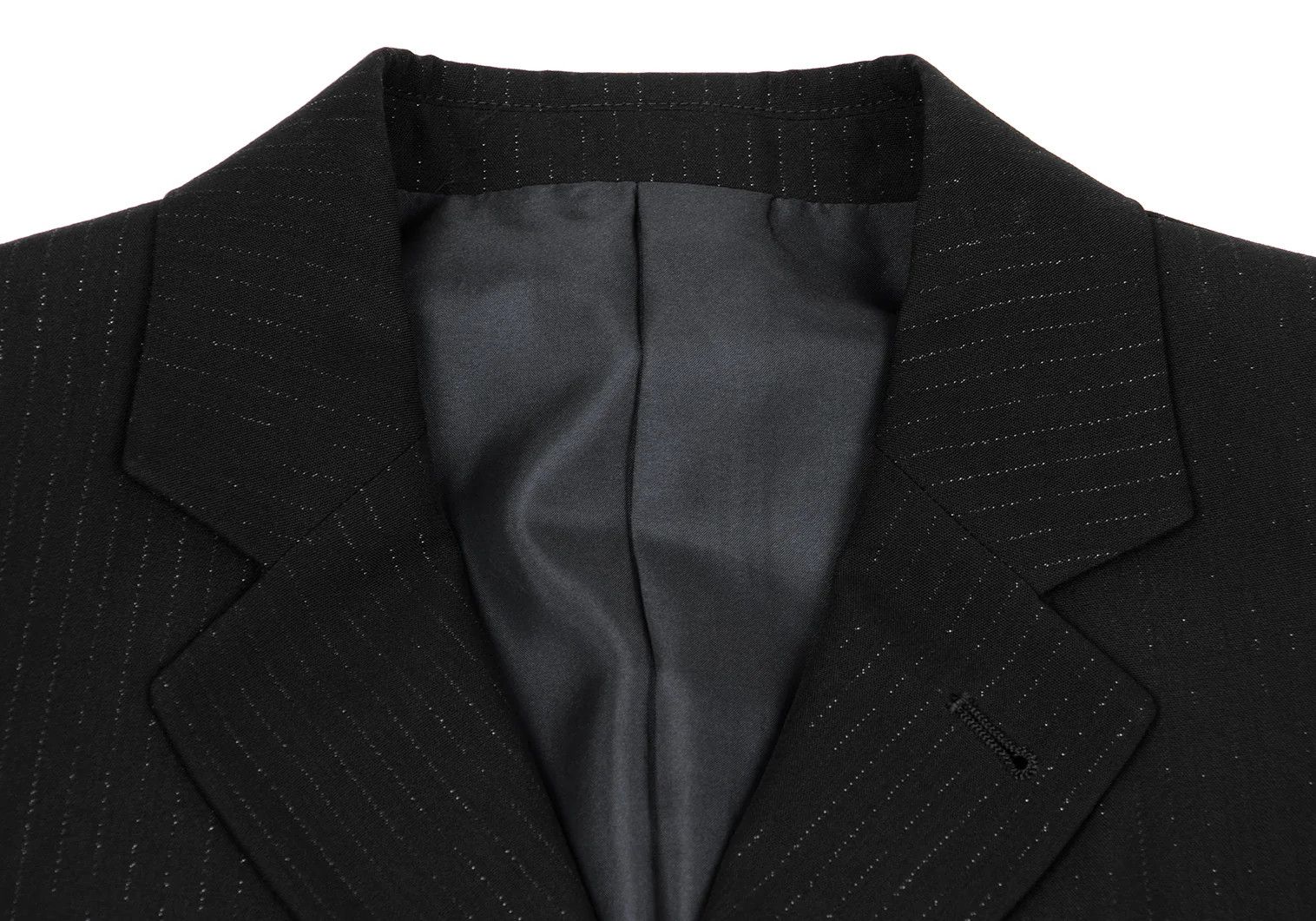 Jean Paul Gaultier Rayon Blend Lamé Stripe Jacket in Black Size 48 Size US M / EU 48-50 / 2 - 3 Thumbnail