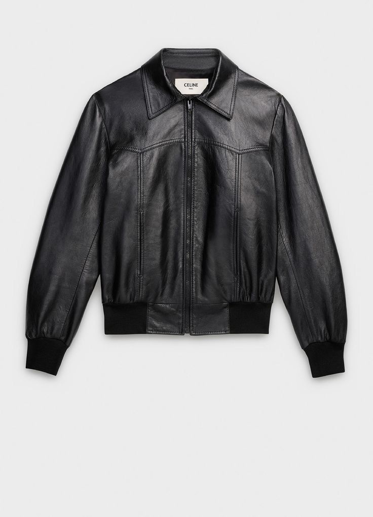 Celine × Hedi Slimane 19SS Rhinestones Leather Jacket sz44 | Grailed