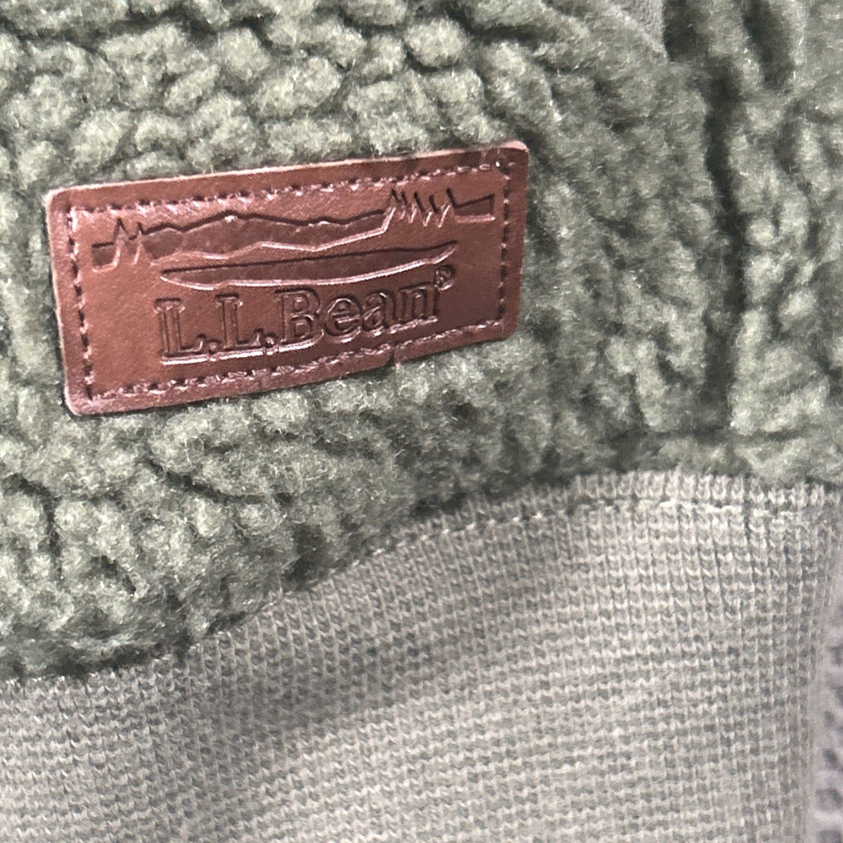 Vintage LL Bean Womens Full Zip Jacket Large Sherpa Quilted Pockets Long Sleeve Green Size L / US 10 / IT 46 - 6 Thumbnail