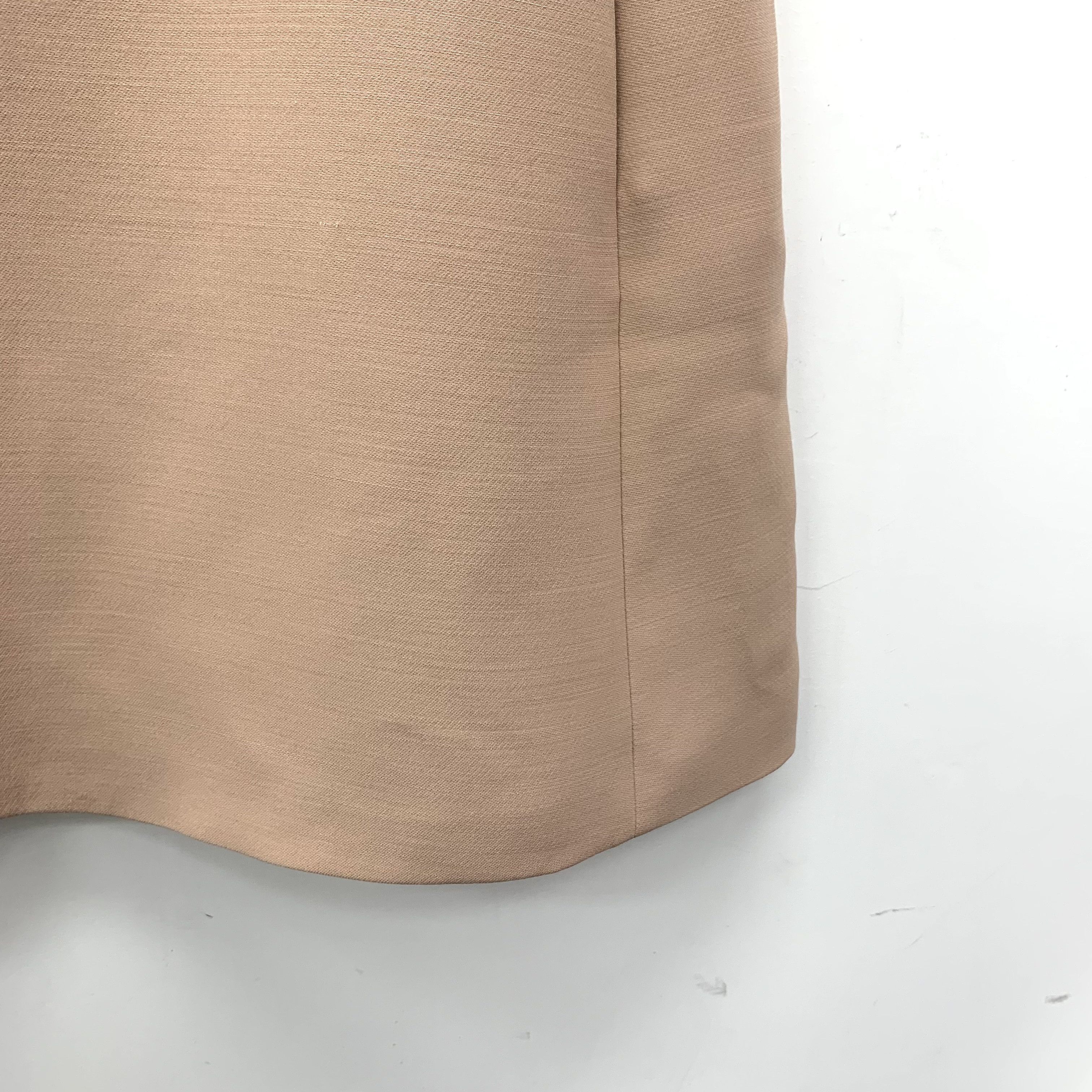 Dior Christian Dior Beige Square Neck Wool Slip Dress (Size S) Size S / US 4 / IT 40 - 6 Thumbnail