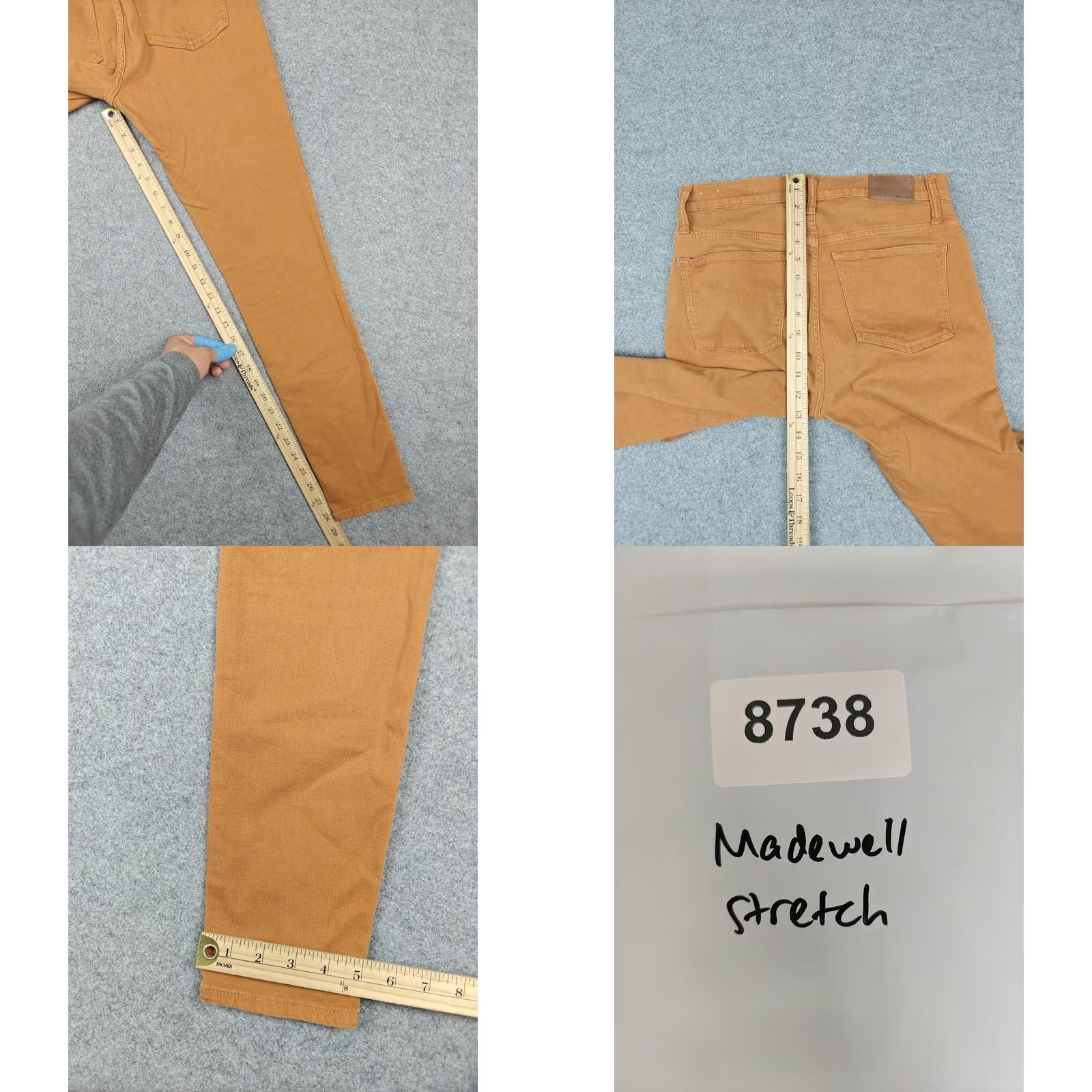 Madewell Madewell Jeans Womens 28 Brown Skinny Mid-Rise Stretch Denim Button Fly Size 28" / US 6 / IT 42 - 8 Thumbnail