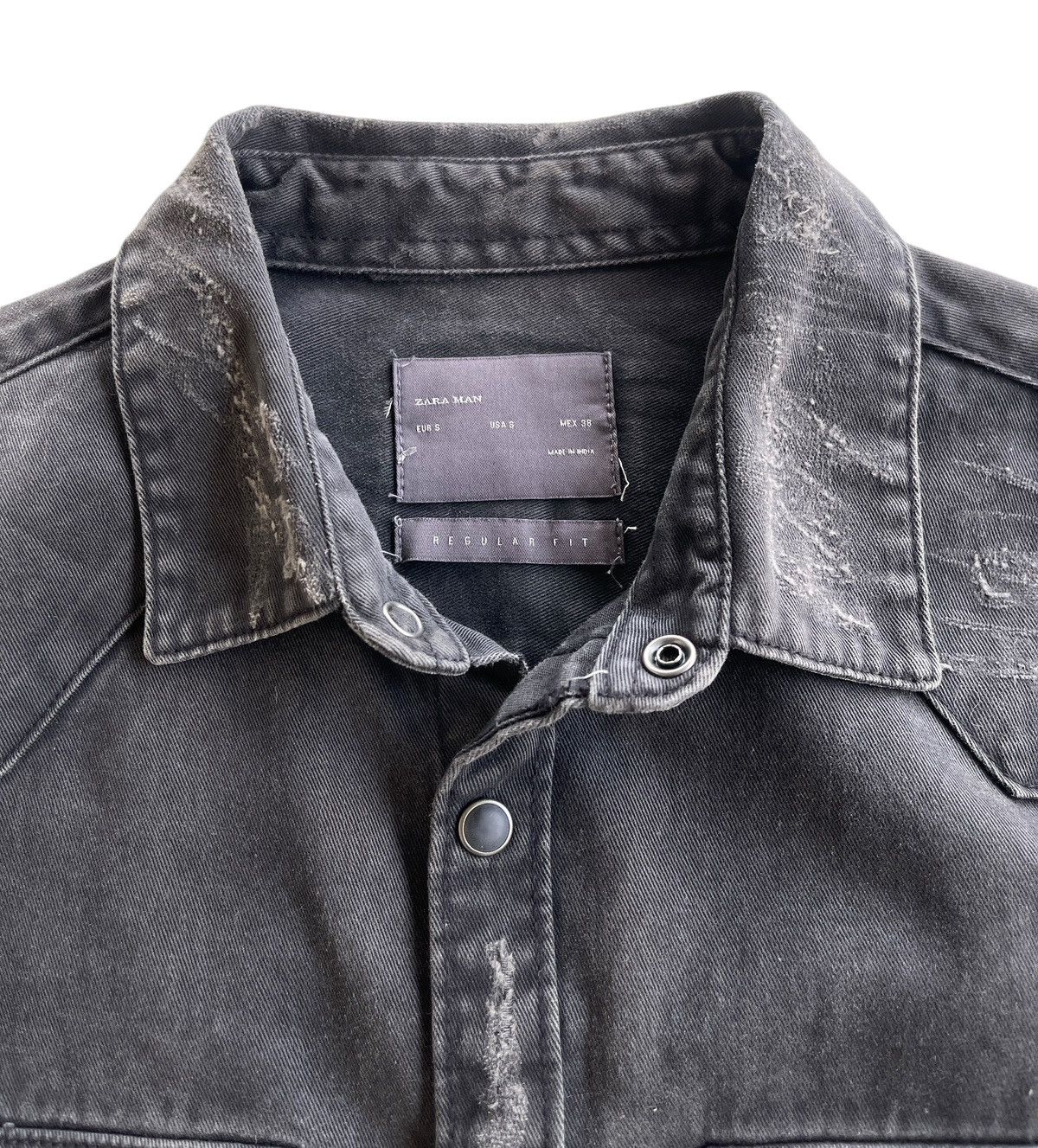 Zara Herren Zara Distressed Faded Shirt Size US S / EU 44-46 / 1 - 16 Thumbnail
