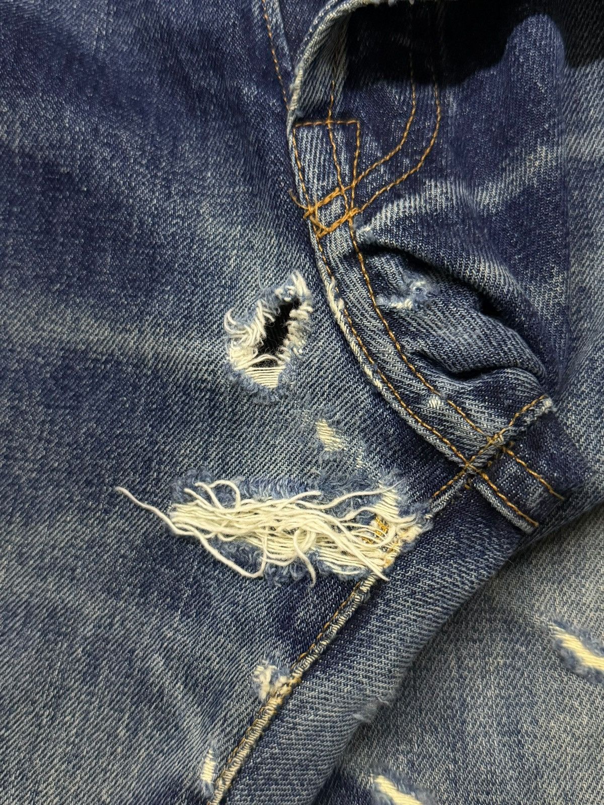 Artisan Outfitters Vintage 00s Ships Outffiters Y2K Selvedge Denim Made In USA Size US 31 - 17 Thumbnail