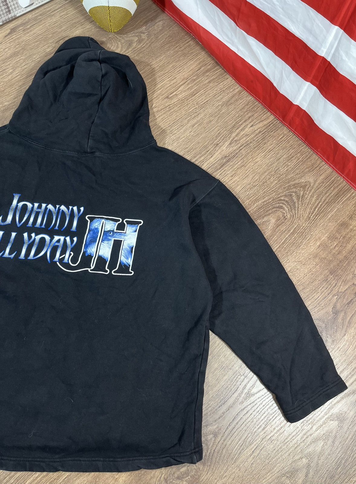Band Tees Johnny Hallyday 90s Very Rare Hoodie Size US XL / EU 56 / 4 - 12 Thumbnail