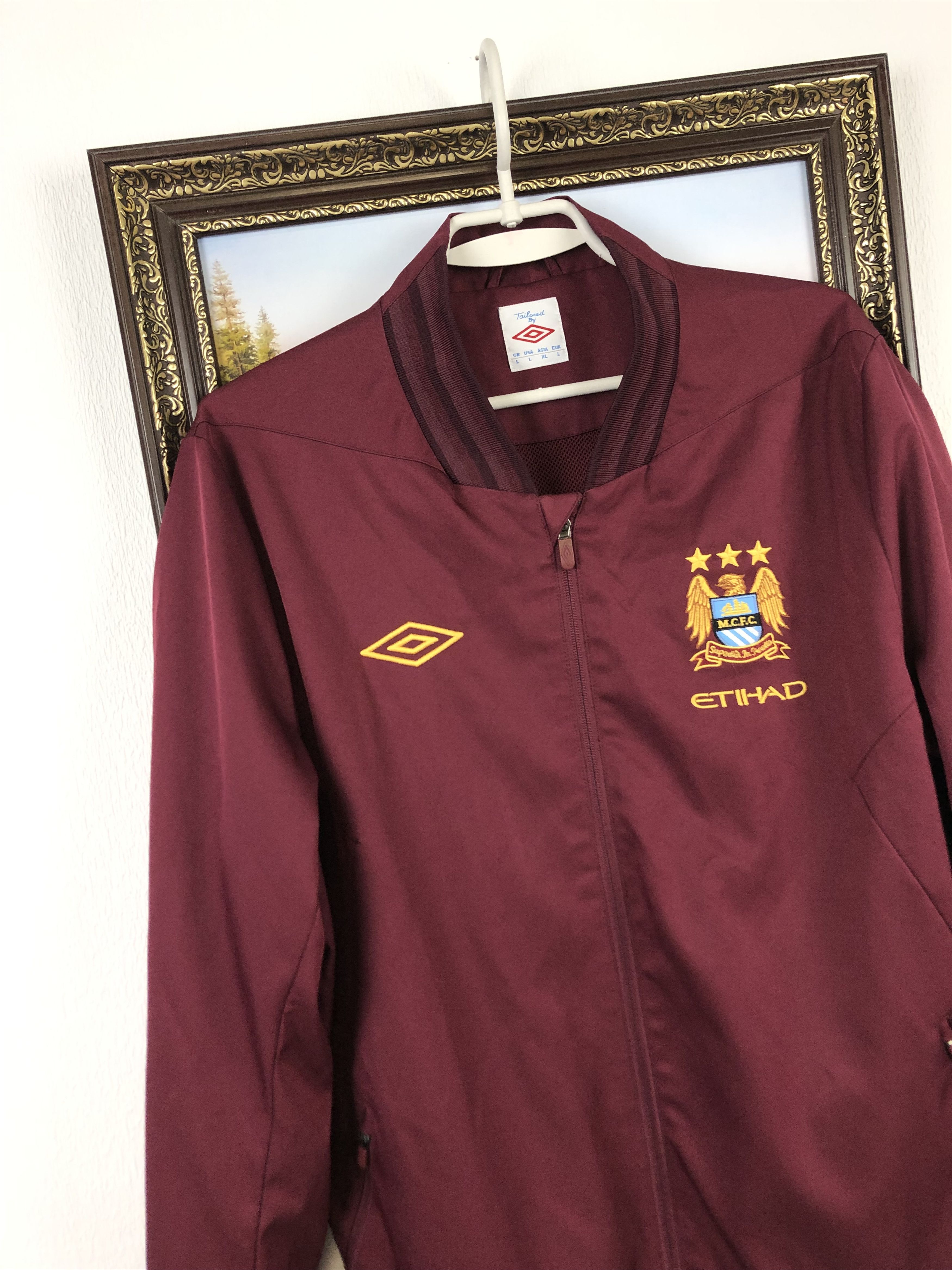 Vintage Vintage Manchester City Football Jacket Soccer Track Top Size US L / EU 52-54 / 3 - 3 Thumbnail