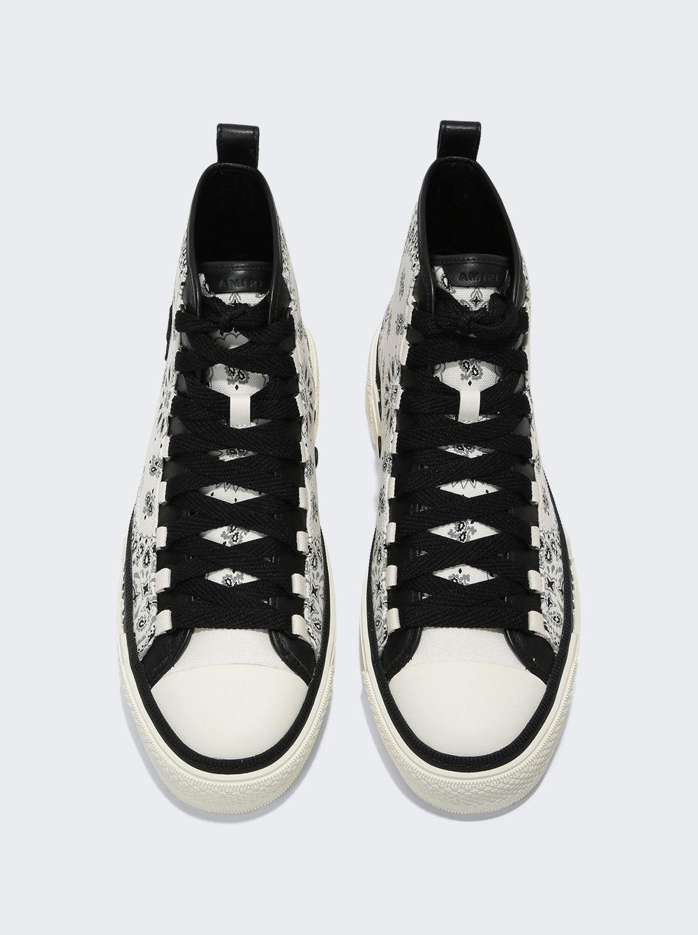 Amiri o1gr1nt1024 Bandana Court Hi-Top Sneakers in White Size US 10 / EU 43 - 4 Thumbnail