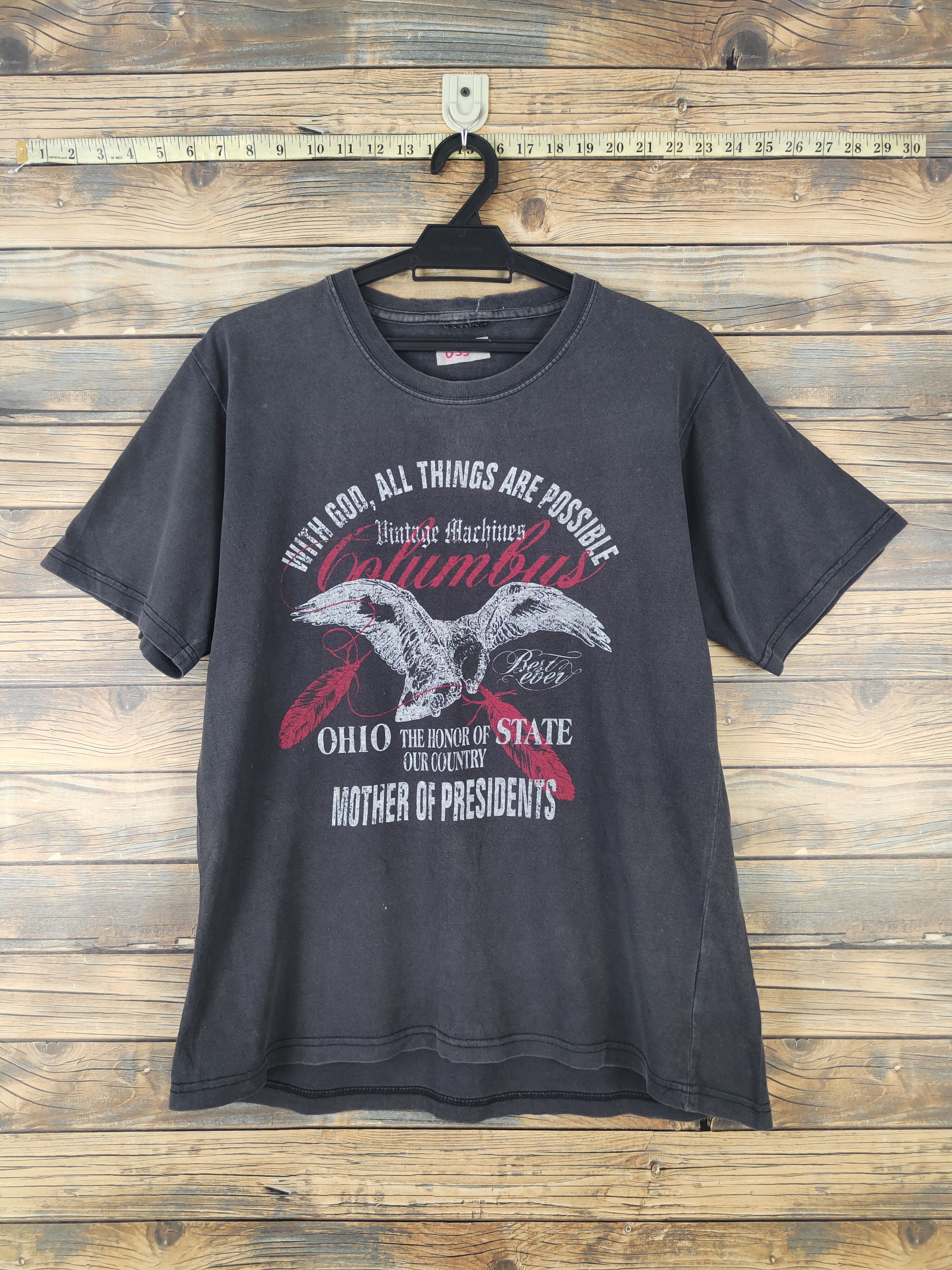 Japanese Brand DL columbus Black Faded Short Sleeve T-shirt #635 Size US M / EU 48-50 / 2 - 1 Thumbnail