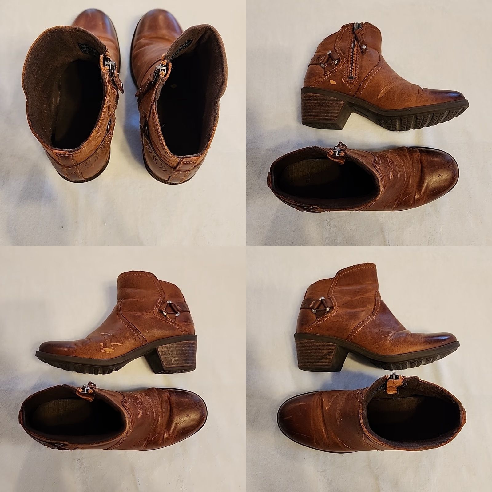 Teva Teva Boots Womens Ankle Boot Brown Leather Waterproof Zip 7.5 US 38.5 EU Style 1012462 Size US 8 / IT 38 - 8 Thumbnail