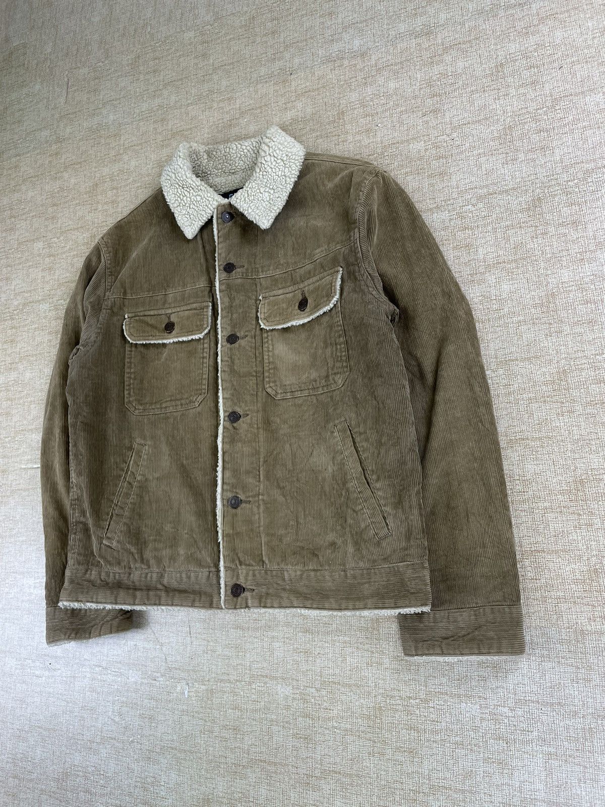 Gap × Vintage VINTAGE GAP CORDUROY Lined Sherpa Trucker Jacket Size US M / EU 48-50 / 2 - 3 Thumbnail