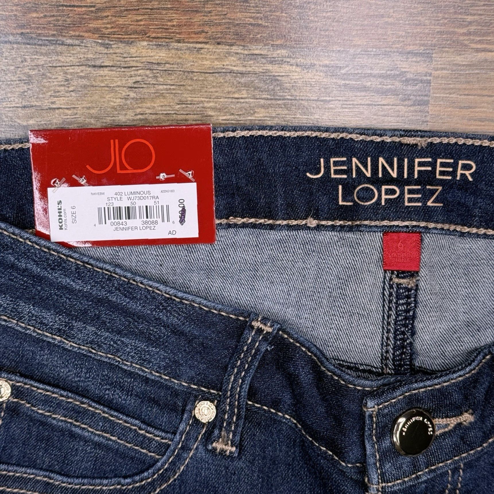 Vintage Jennifer Lopez Jeans Skinny Womens 6 Mid Rise Stretch Denim Blue 5-Pocket Zip Slim City Modern Campaign Womens Size 28" / US 6 / IT 42 - 4 Thumbnail