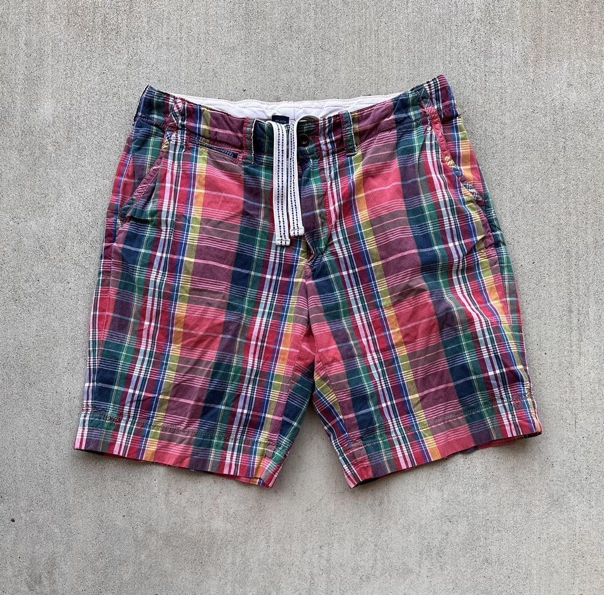 Lo Life × Polo Ralph Lauren × Vintage Vintage Polo Ralph Lauren Plaid Shorts 35 90s Drawstring Size US 35 - 1 Thumbnail