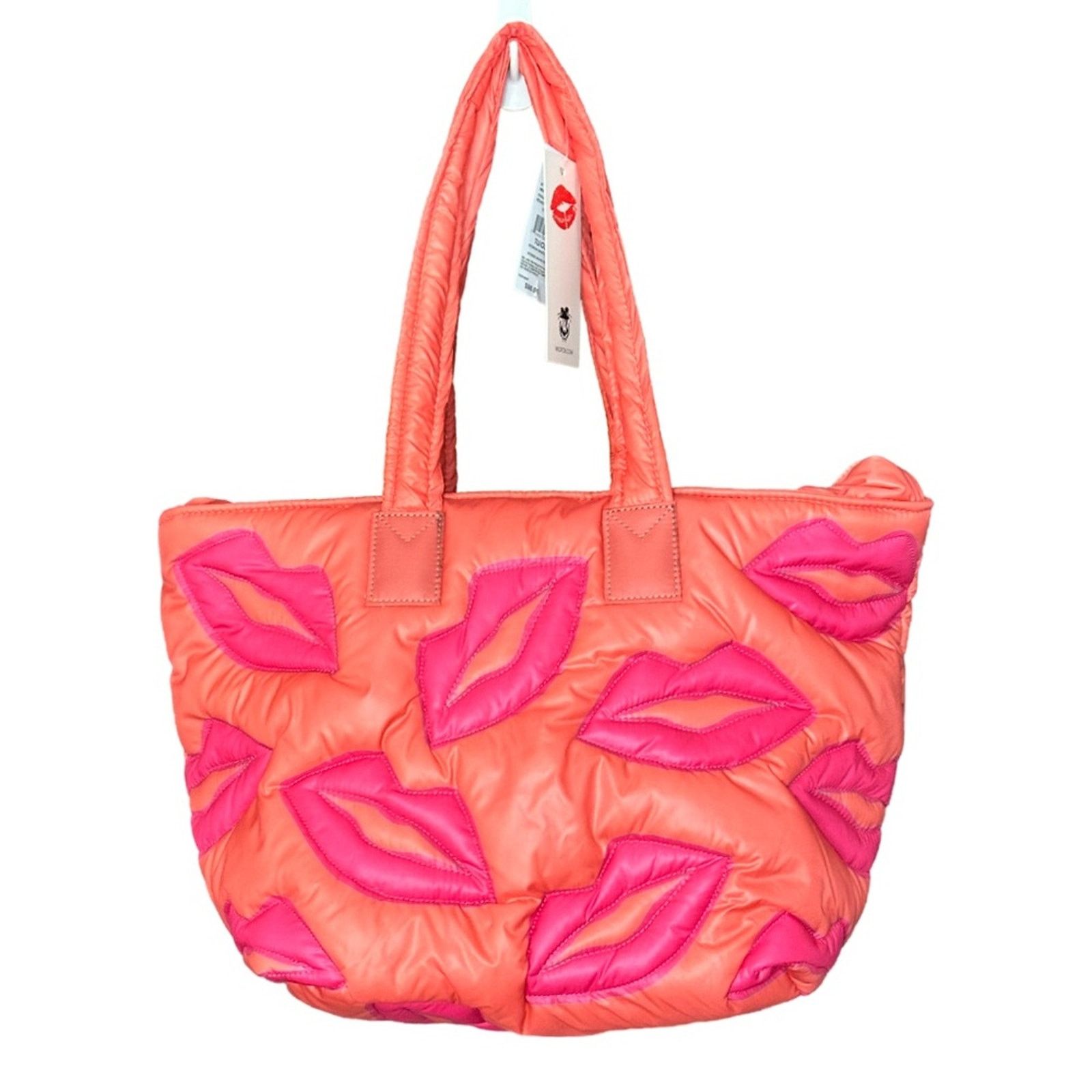 Wildfox NWT Wild Fox Plush Quilted Lips Large Tote Size ONE SIZE - 1 Thumbnail
