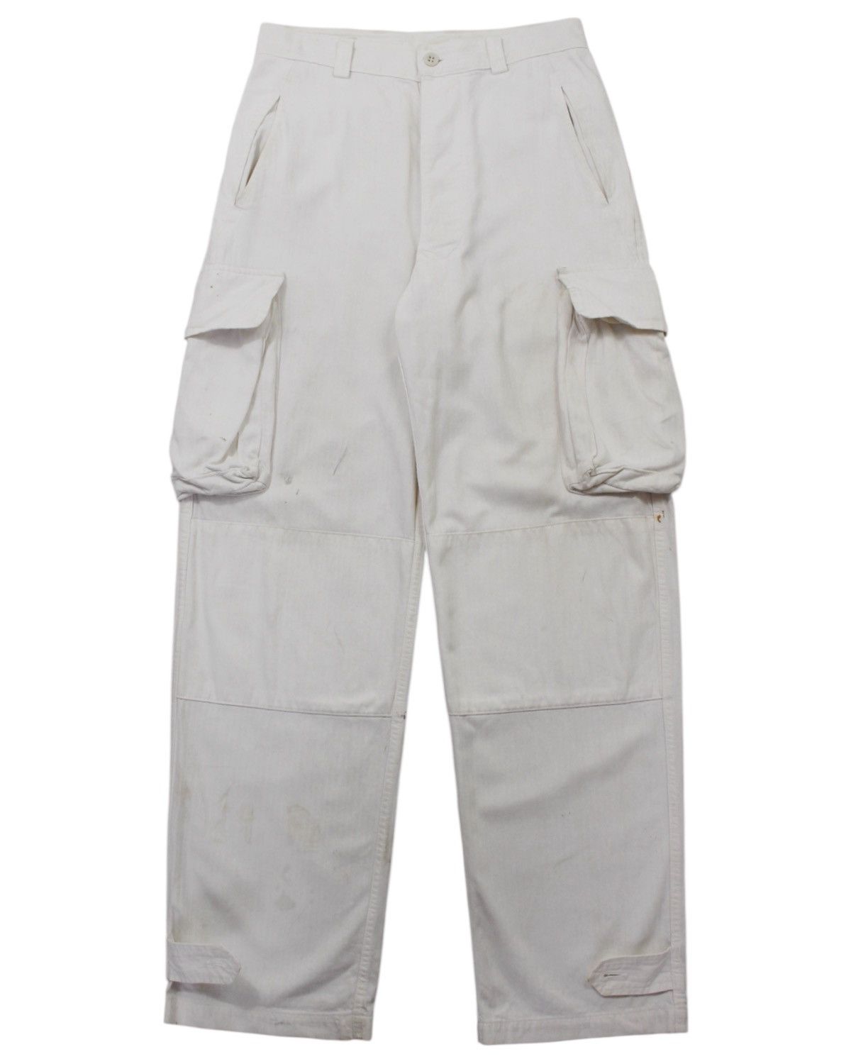 Japanese Brand × Johnbull × Vintage 2000S JOHNBULL HEAVY WHITE UTILITY CARGO PANTS Size US 30 / EU 46 - 1 Thumbnail