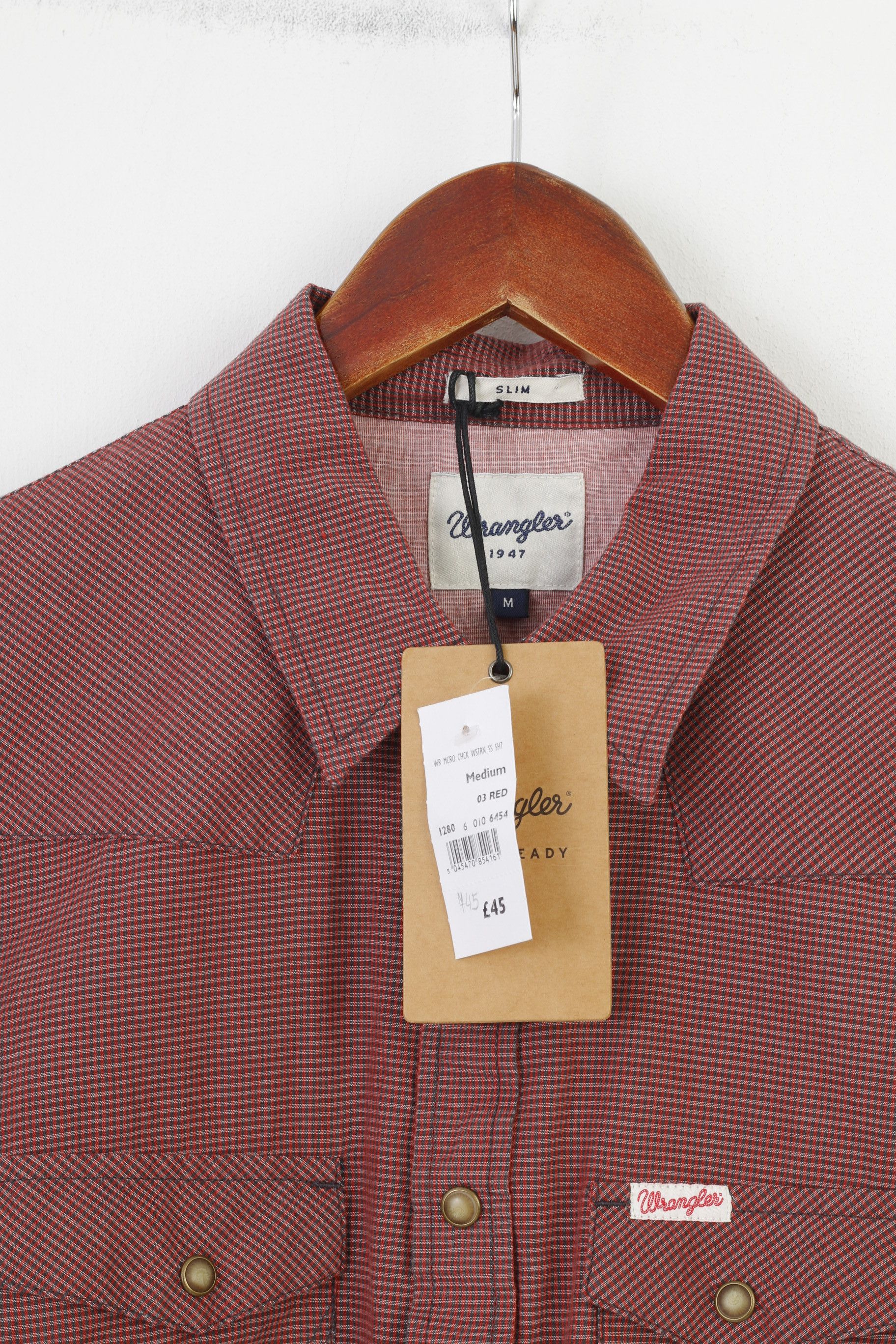 Wrangler NEW Wrangler Men M Casual Shirt Checkered 10494 Size US M / EU 48-50 / 2 - 3 Thumbnail