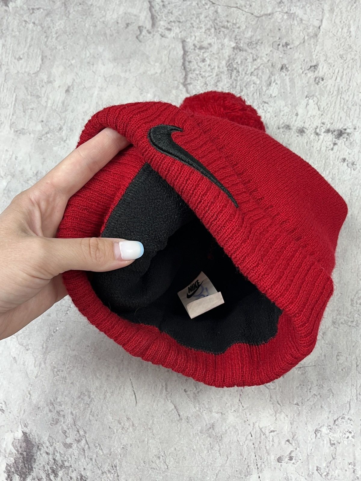 Vintage Vintage Y2K Nike Ski Winter Red Hat With Bubo Size ONE SIZE - 5 Thumbnail