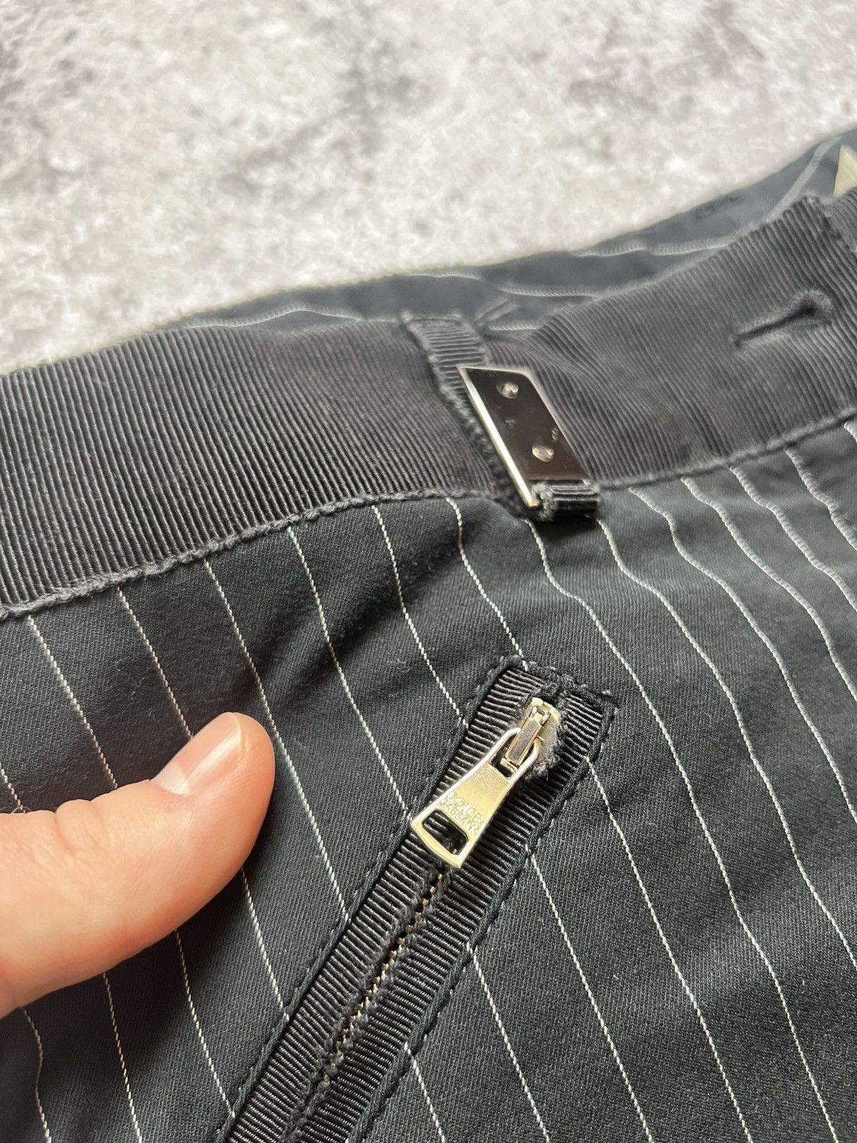 Dolce & Gabbana Dolce & Gabbana Wool Trousers Pants Striped Size 28" / US 6 / IT 42 - 6 Thumbnail