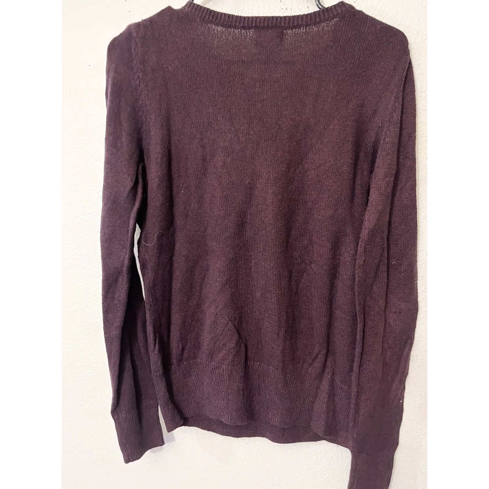 Old Navy Old Navy Women's Long Sleeve Sweater Crewneck Maroon Medium Tall Size M / US 6-8 / IT 42-44 - 3 Thumbnail