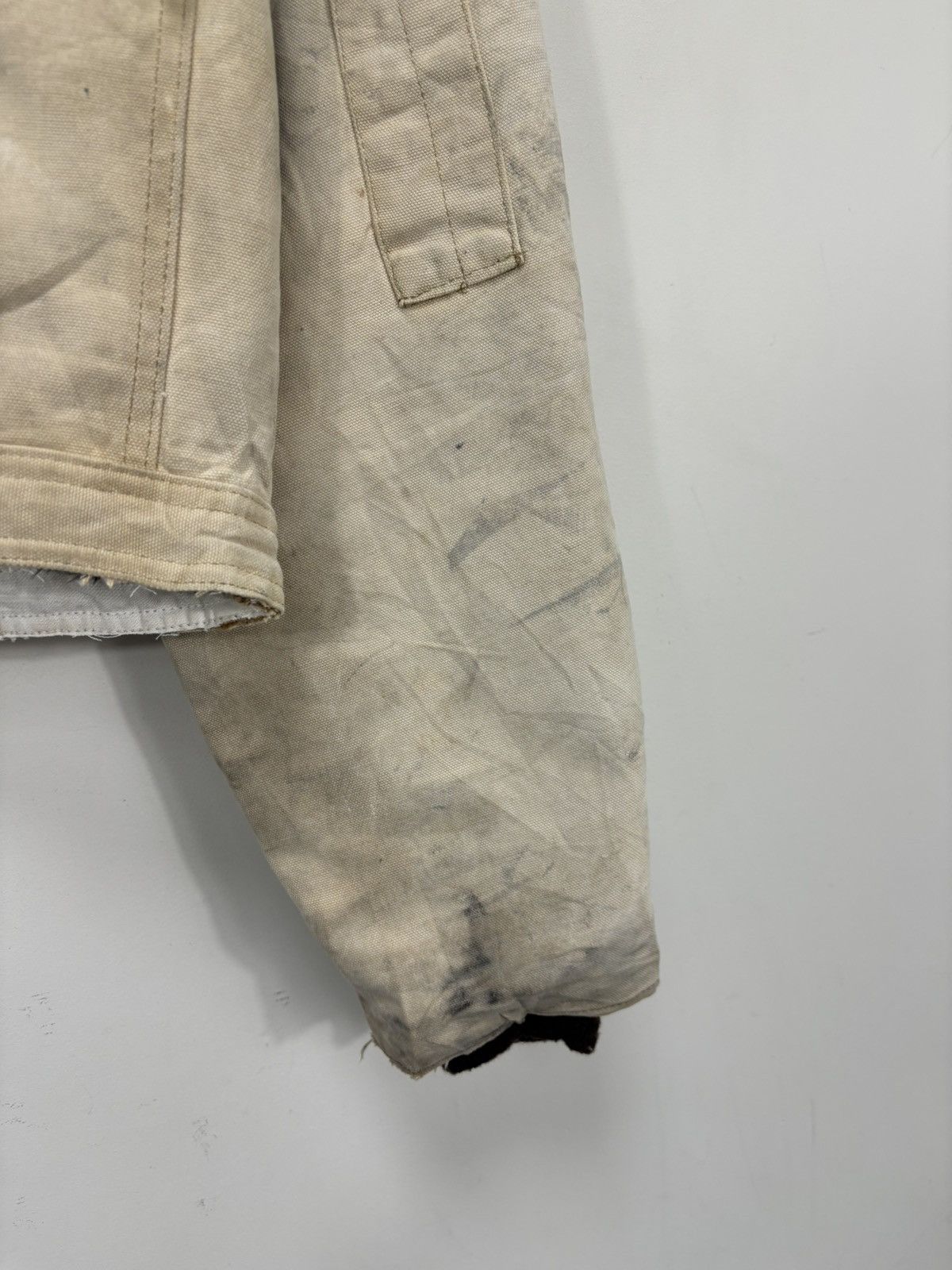 Carhartt Vintage 90s Carhartt USA Beige Work Hooded Cropped Jacket Size US M / EU 48-50 / 2 - 12 Thumbnail