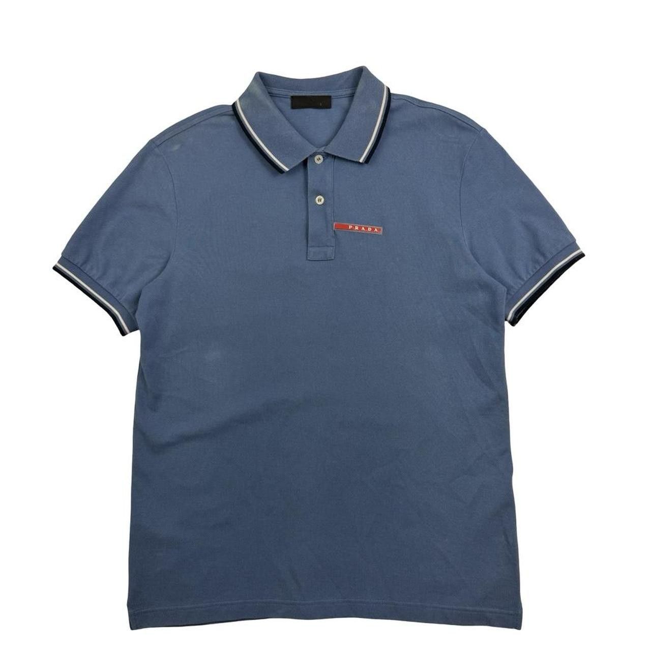 Prada Light Blue Prada Sport Red Tab Polo Shirt - Large Size US L / EU 52-54 / 3 - 1 Thumbnail